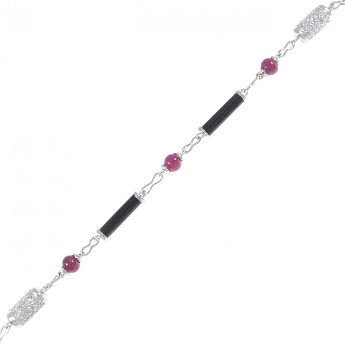750WG COLOR STONE BRACELET: 750WG Color Stone Bracelet Brand: Unbranded Type: Bracelet Material: 750 White Gold, Color: white gold Size: 18cm ActualSizeMax W: 4.5mm Accessories: None Accessories Notice: When purchasing