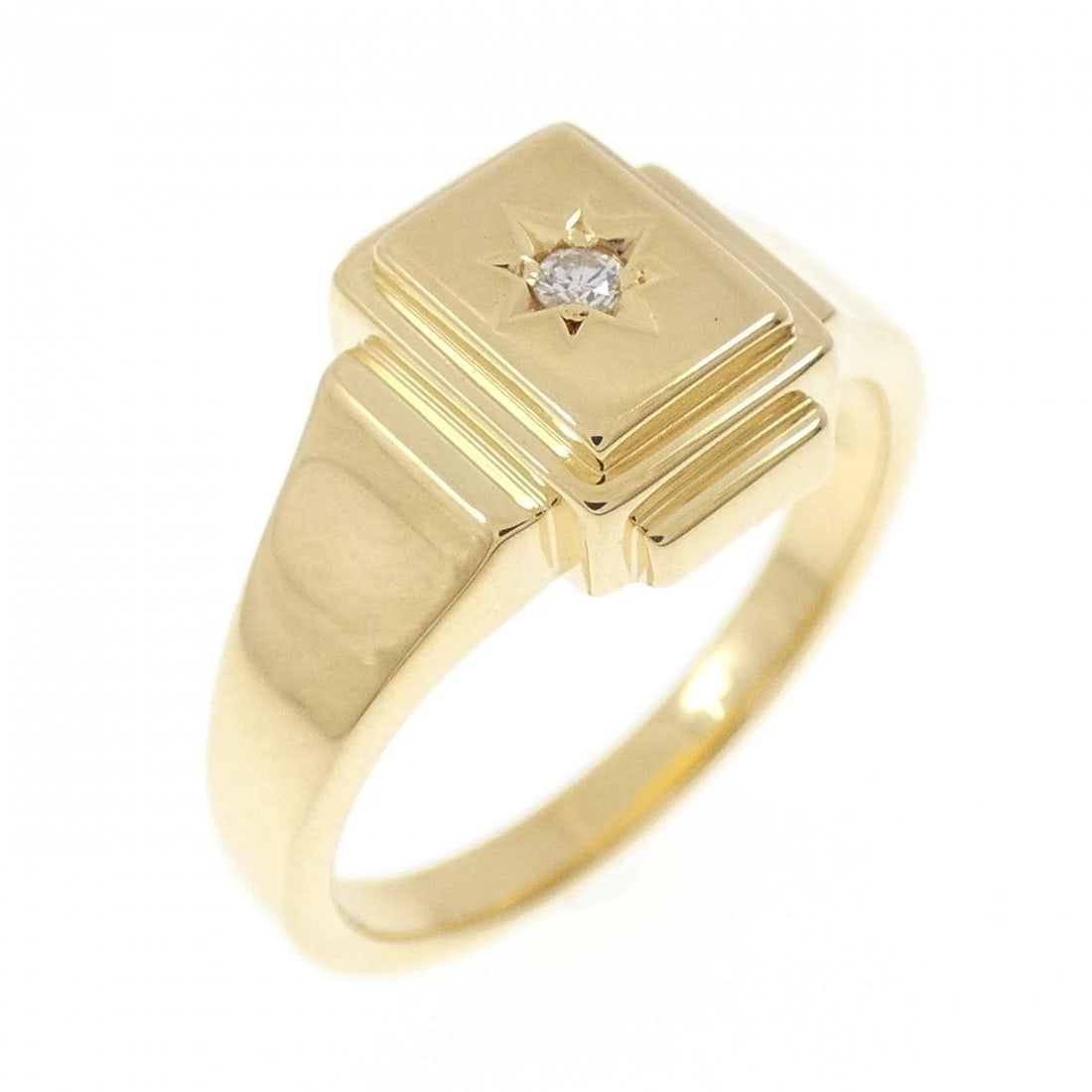 K18YG DIAMOND RING: K18YG Diamond Ring Brand: Unbranded Type: Ring Material: K18 Yellow Gold, Main Stone/Creation Natural Color: Yellow Gold Size: 6 (US size) Accessories: None Accessories Notice: When purcha