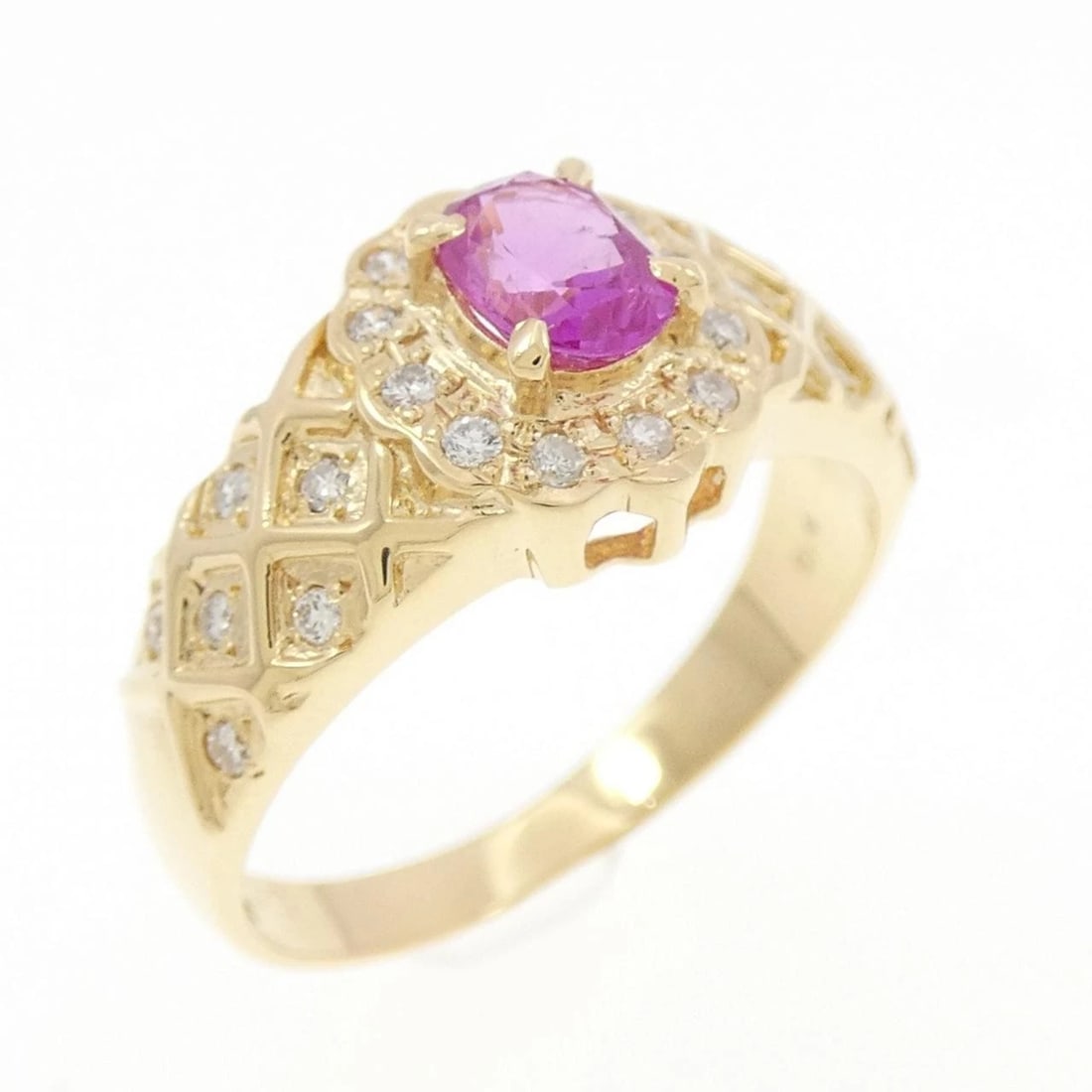 K18YG RUBY RING: K18YG Ruby Ring Brand: Unbranded Type: Ruby ring Material: K18 Yellow Gold, Main Stone/Creation ruby Color: yellow gold Size: 7US Accessories: None Accessories Notice: When purchasing pre-