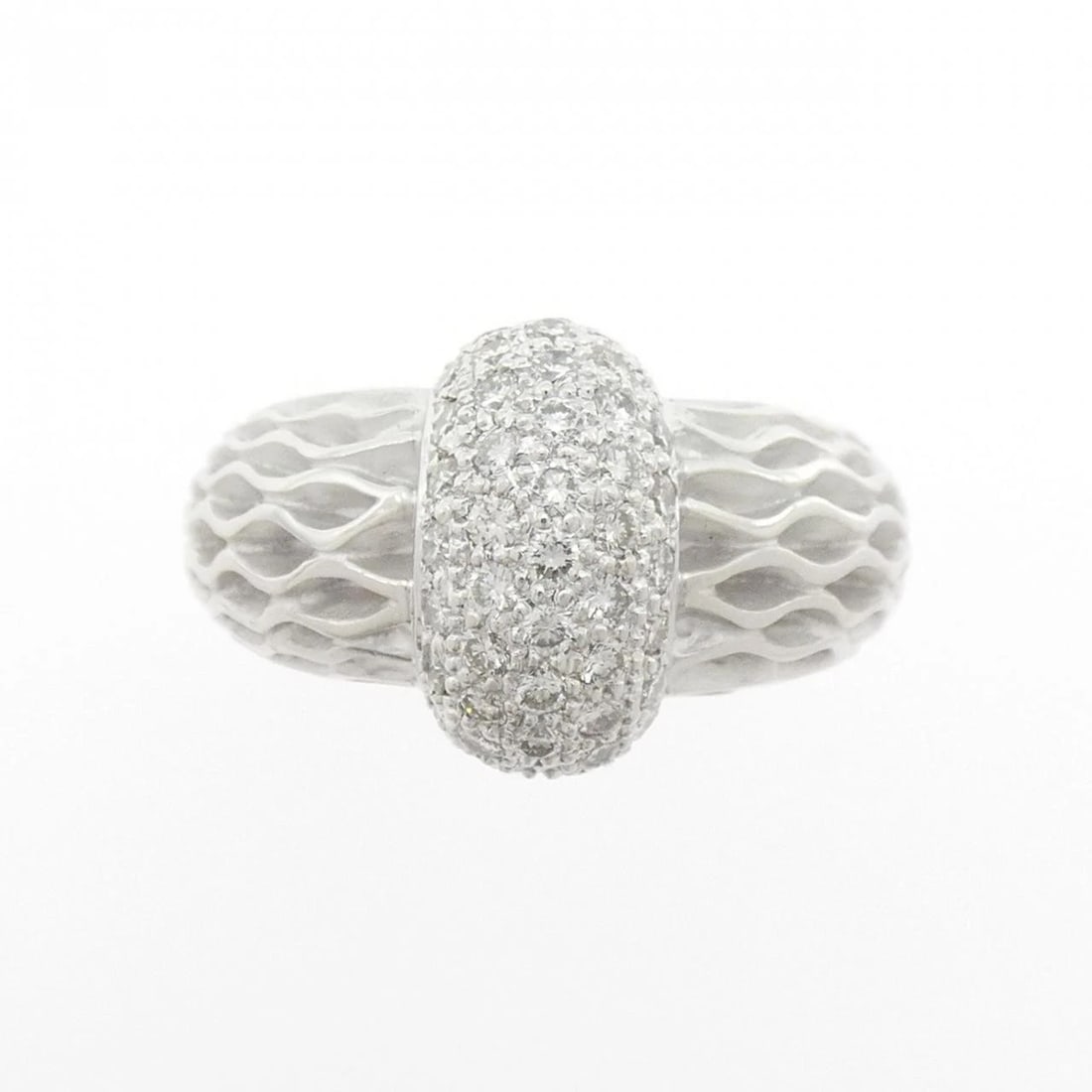 K18WG DIAMOND RING - 2