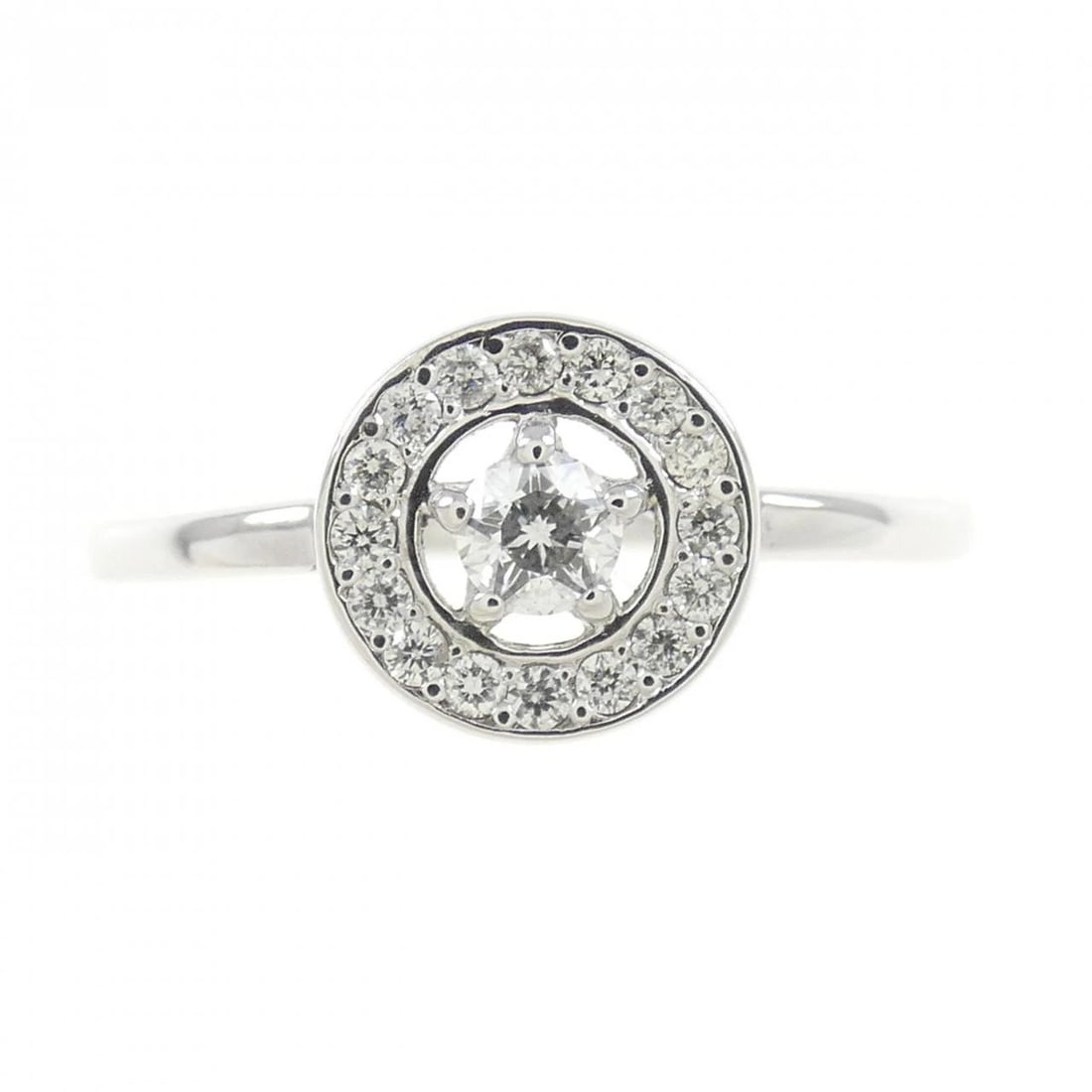K18WG DIAMOND RING - 2