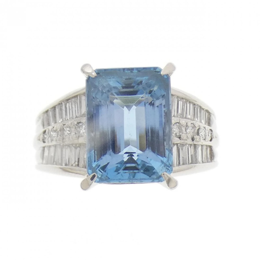 PT900 AQUAMARINE RING - 2