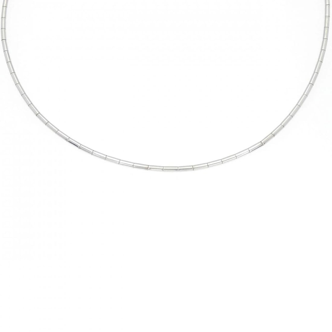 CARTIER TUBE CHAIN NECKLACE: Cartier tube Chain Necklace Brand: Cartier Type: Necklace Material: 750 White Gold, Color: White Gold Size: 36cm,ActualSize Max W: 1.9mm Accessories: None Accessories Notice: When purchasing