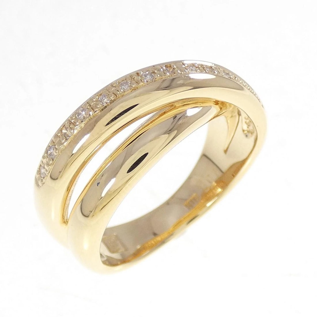 K18YG DIAMOND RING: K18YG Diamond Ring Brand: Unbranded Type: Ring Material: K18 Yellow Gold, Main Stone/Creation Natural Color: yellow gold Size: 6-6.5US Accessories: None Accessories Notice: When purchasing