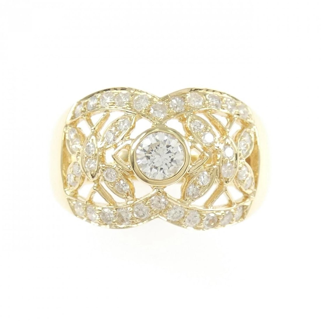 K18YG DIAMOND RING - 2