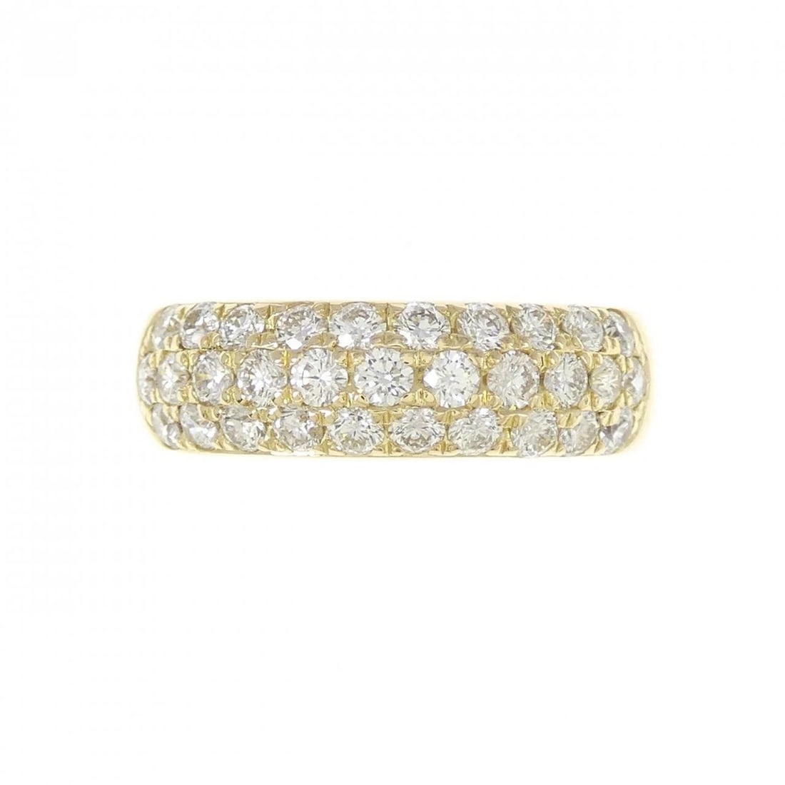 K18YG PAVE DIAMOND RING - 2