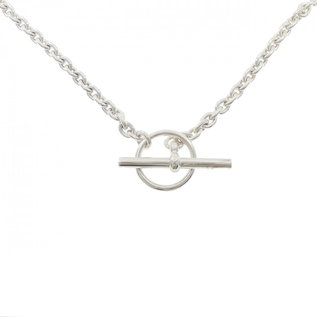 HERMES 925 NECKLACE: HERMES 925 Necklace Brand: HERMES Type: Necklace Material: 925 Silver, Color: Silver Size: 91cm,ActualSize Max W: 45.0mm Chain Max. W: 6.2mm Accessories: None Accessories Notice: When