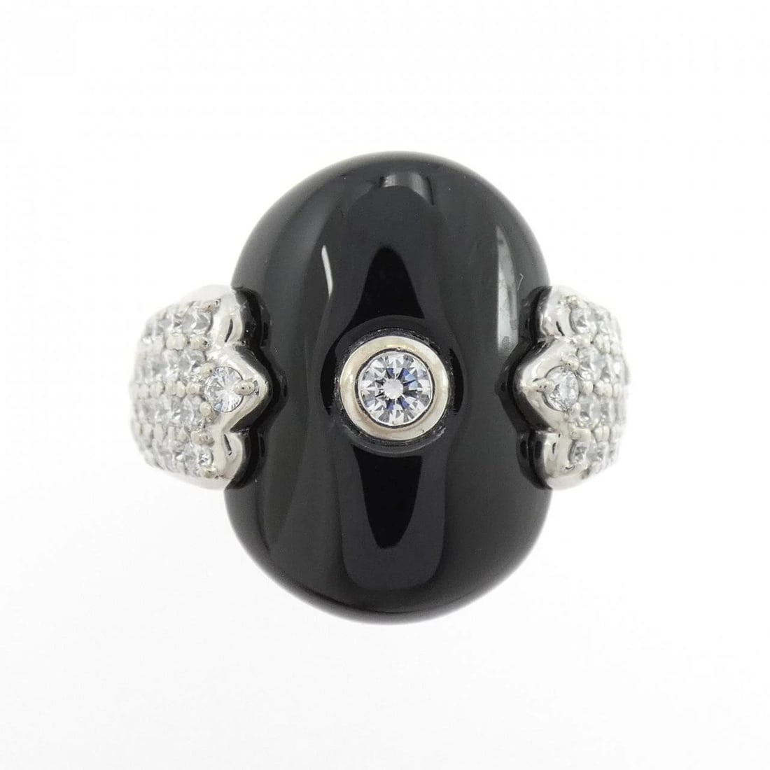 K18WG ONYX RING - 2