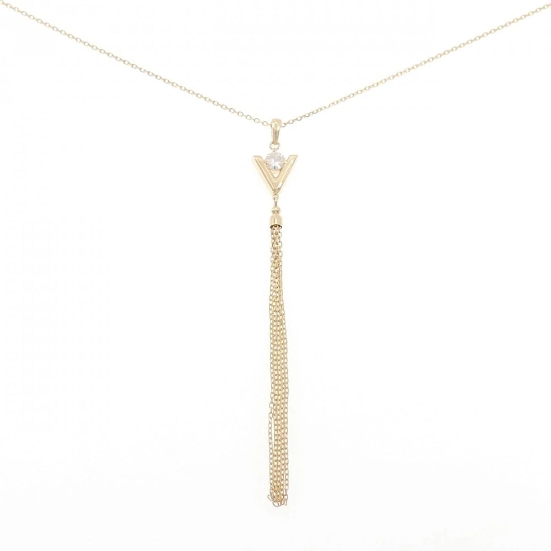 K18YG DIAMOND NECKLACE: K18YG Diamond Necklace Brand: Unbranded Type: Necklace Material: K18 Yellow Gold, Main Stone/Creation Natural Color: Yellow Gold Size: 70cmActualSize Pendant top H x W: 72.5mmx8.5mm Chain Max.