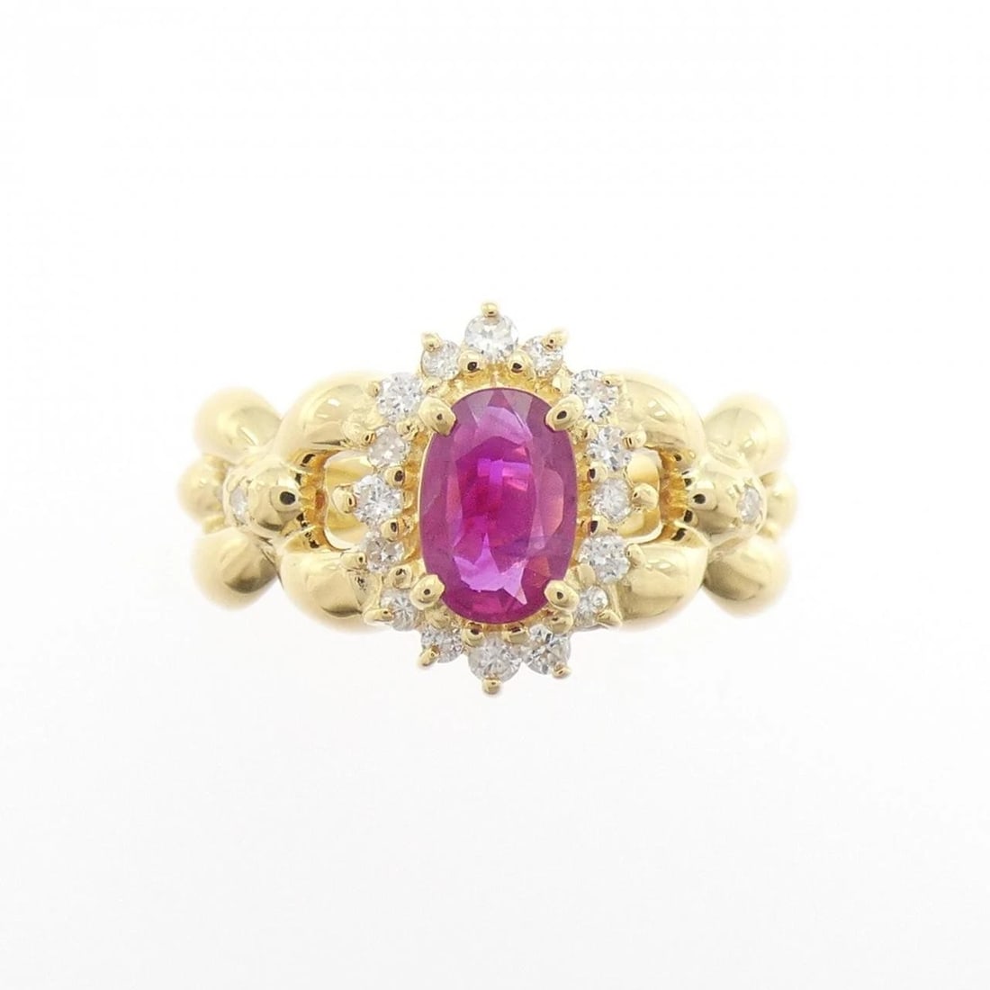 K18YG RUBY RING - 2
