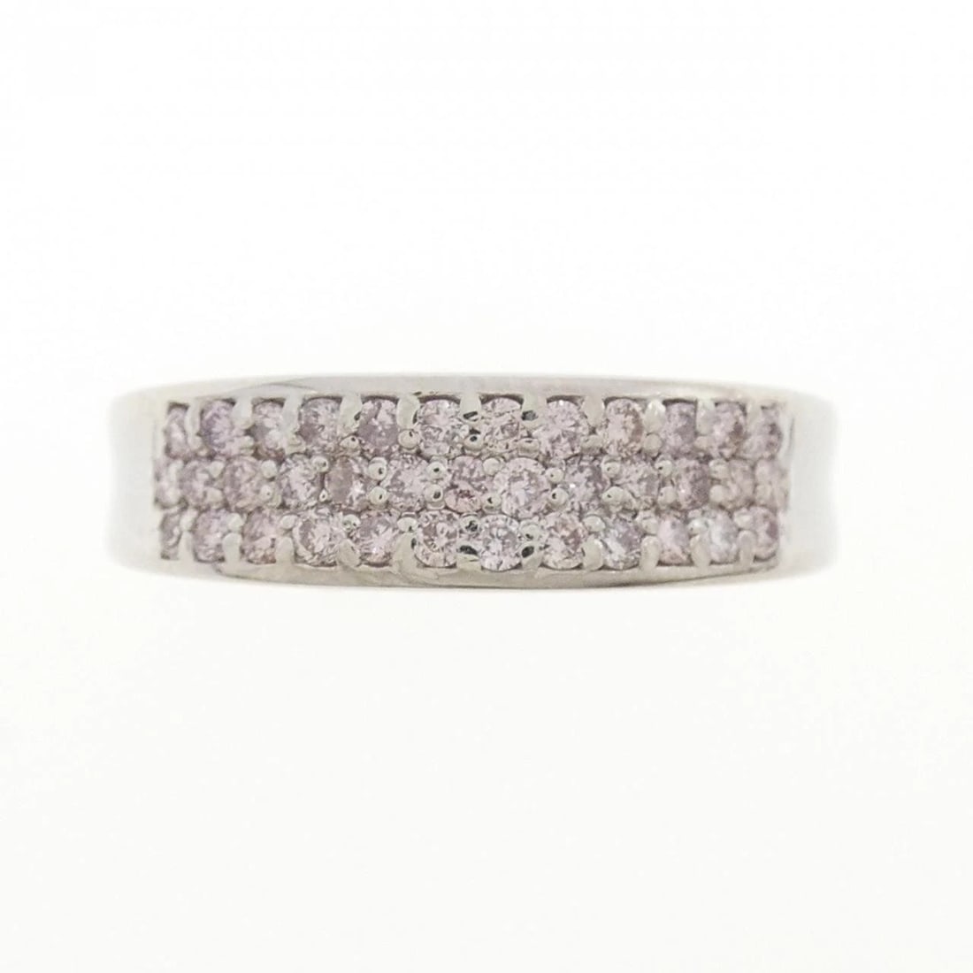 PT900 PINK DIAMOND RING - 2