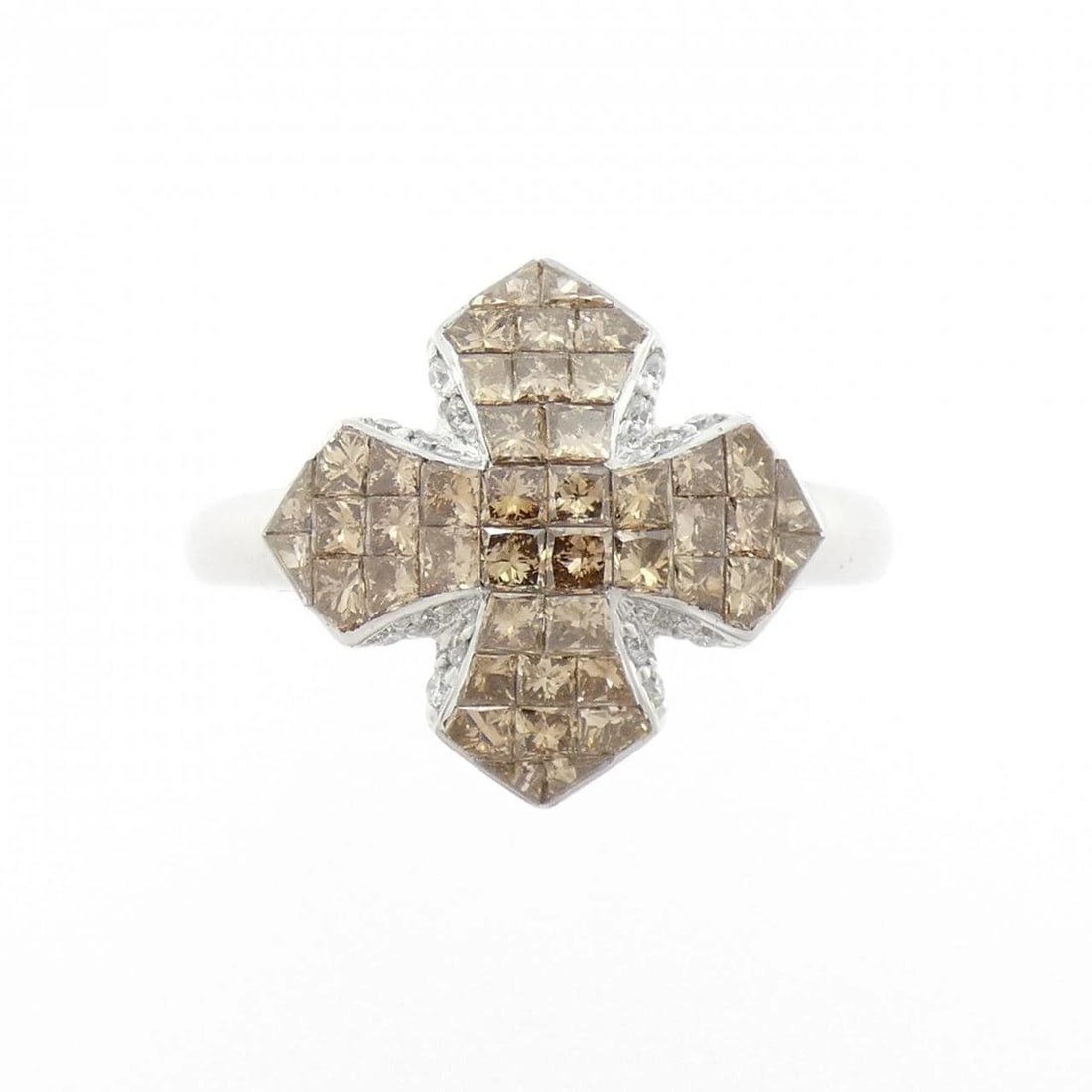 K18WG DIAMOND RING - 2