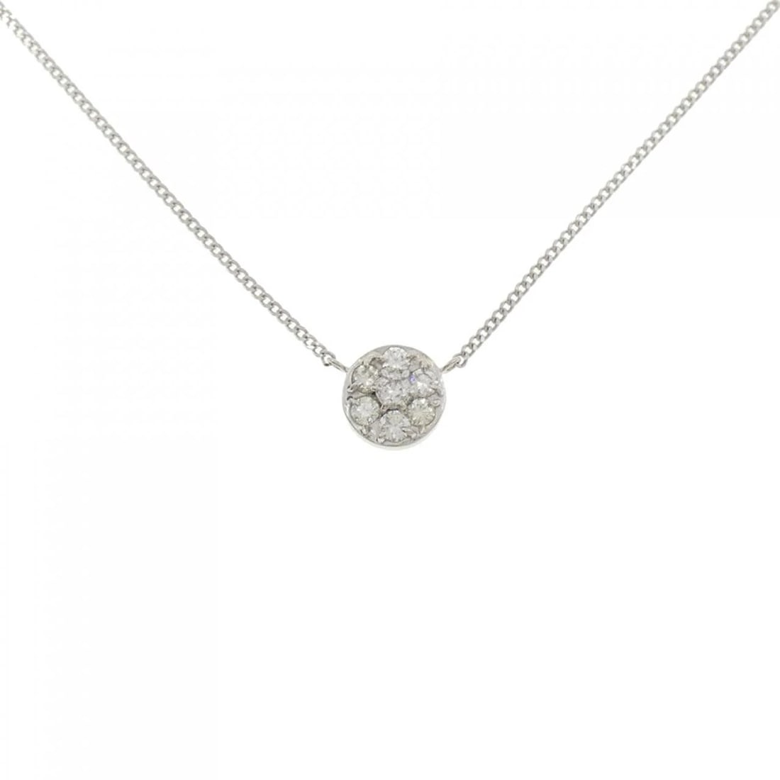 PT900/PT850 DIAMOND NECKLACE: PT900/PT850 Diamond Necklace Brand: Unbranded Type: Diamond Necklace Material: PT900/PT850, Main Stone/Creation Natural Color: Silver Size: Actual Size Diameteraround: 9.5mm Chain maximum