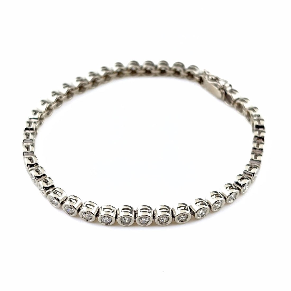 TENNIS BRACELET PLATINUM BRACELET MELEE DIAMOND (1 of 3)