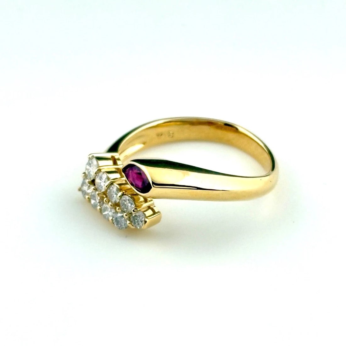 RUBY DESIGN YG YELLOWGOLD MELEE DIAMOND RING (1 of 2)