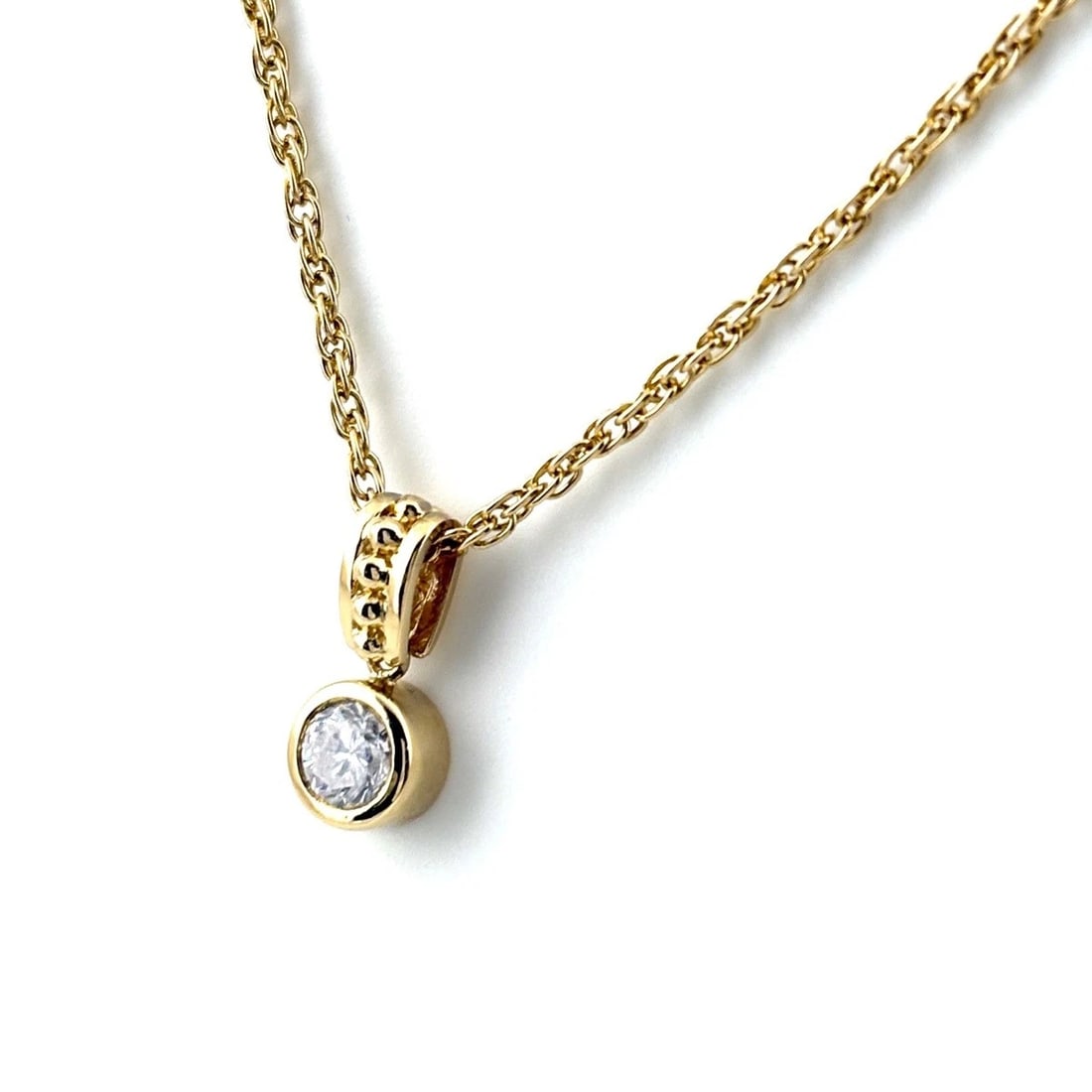 DIAMOND DESIGN YG YELLOWGOLD PENDANT NECKLACE (1 of 5)