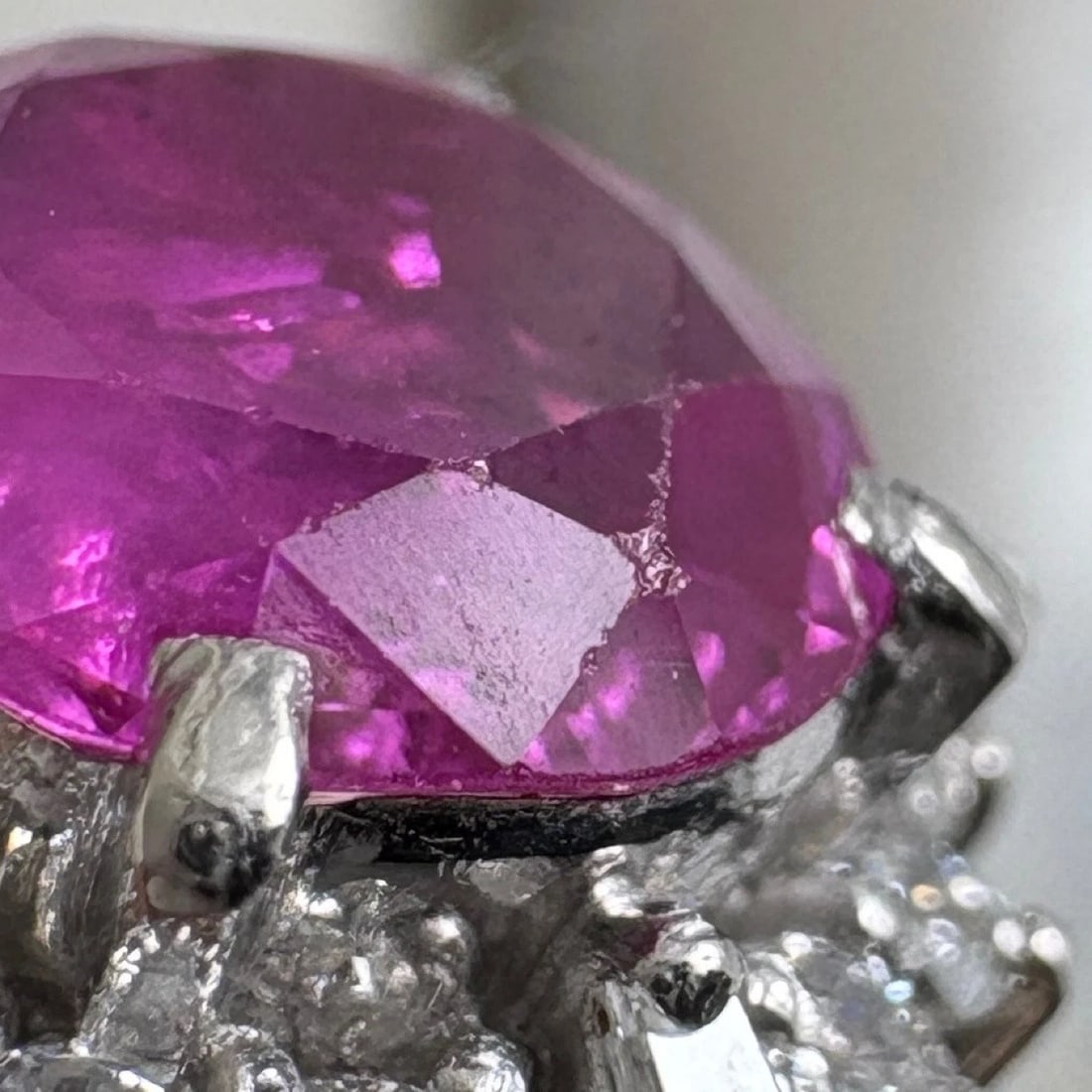 RUBY DESIGN RING PLATINUM MELEE DIAMOND - 3