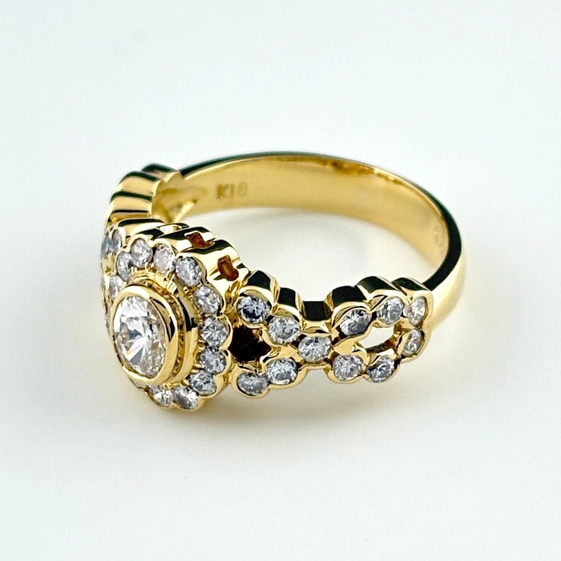 DIAMOND DESIGN YG YELLOWGOLD MELEE DIAMOND RING (1 of 2)