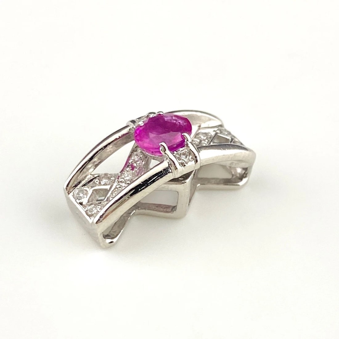 RUBY DESIGN PENDANT HEAD PLATINUM MELEE DIAMOND - 2