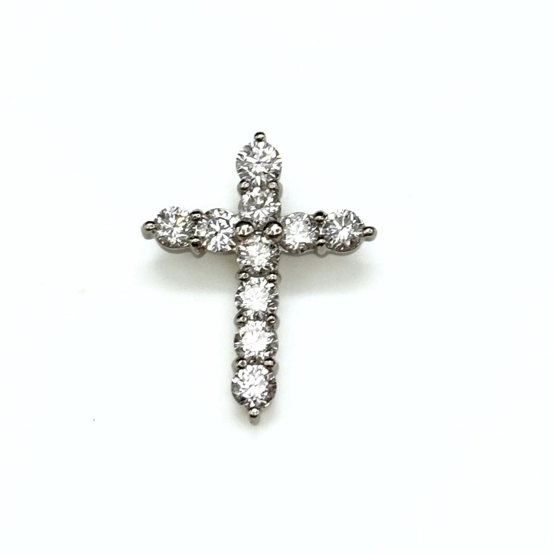 CROSS MOTIF PENDANT HEAD PLATINUM MELEE DIAMOND CROSS (1 of 2)