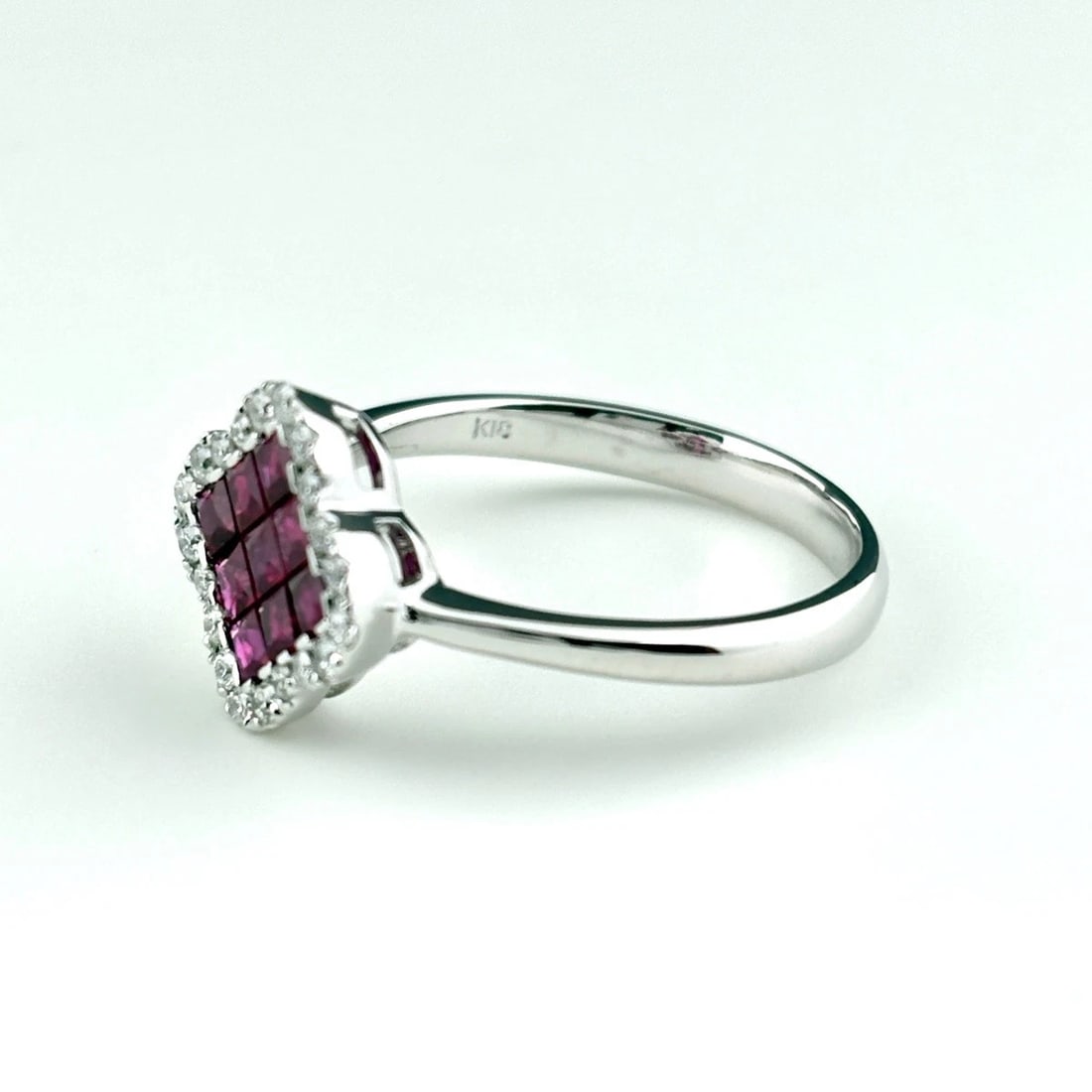 RUBY DESIGN RING MELEE DIAMOND 18K RUBY DIAMOND WOMEN (1 of 2)