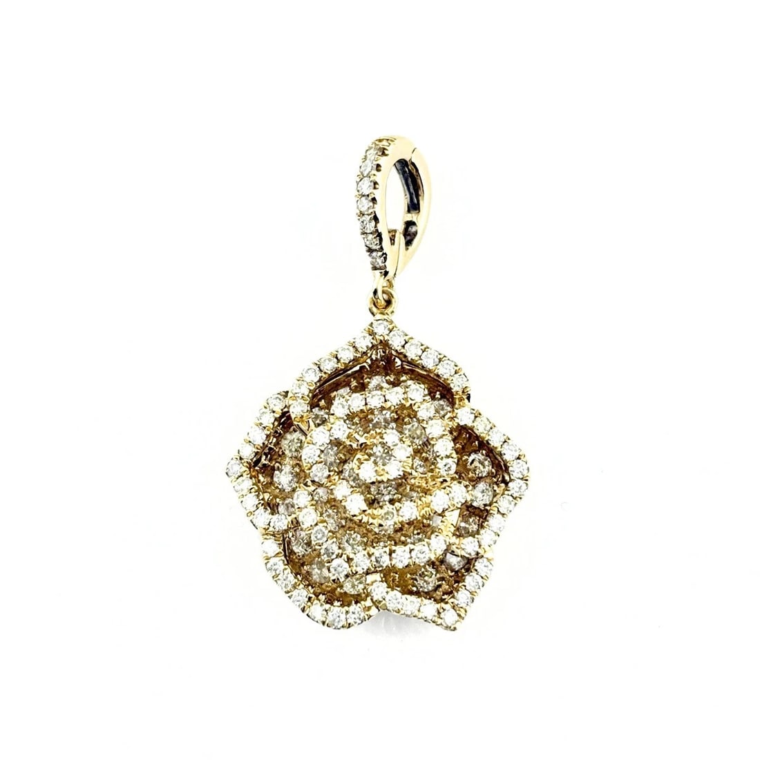 FLOWER MOTIF PENDANT HEAD YG YELLOWGOLD: Flower motif Pendant Head YG YellowGold Brand: Unbranded Type: Pendant Head Material: 18K, Color: Yellow Gold Size: Total length of the pendant head including a bail 29.3×17.6mm(1.2") Inside