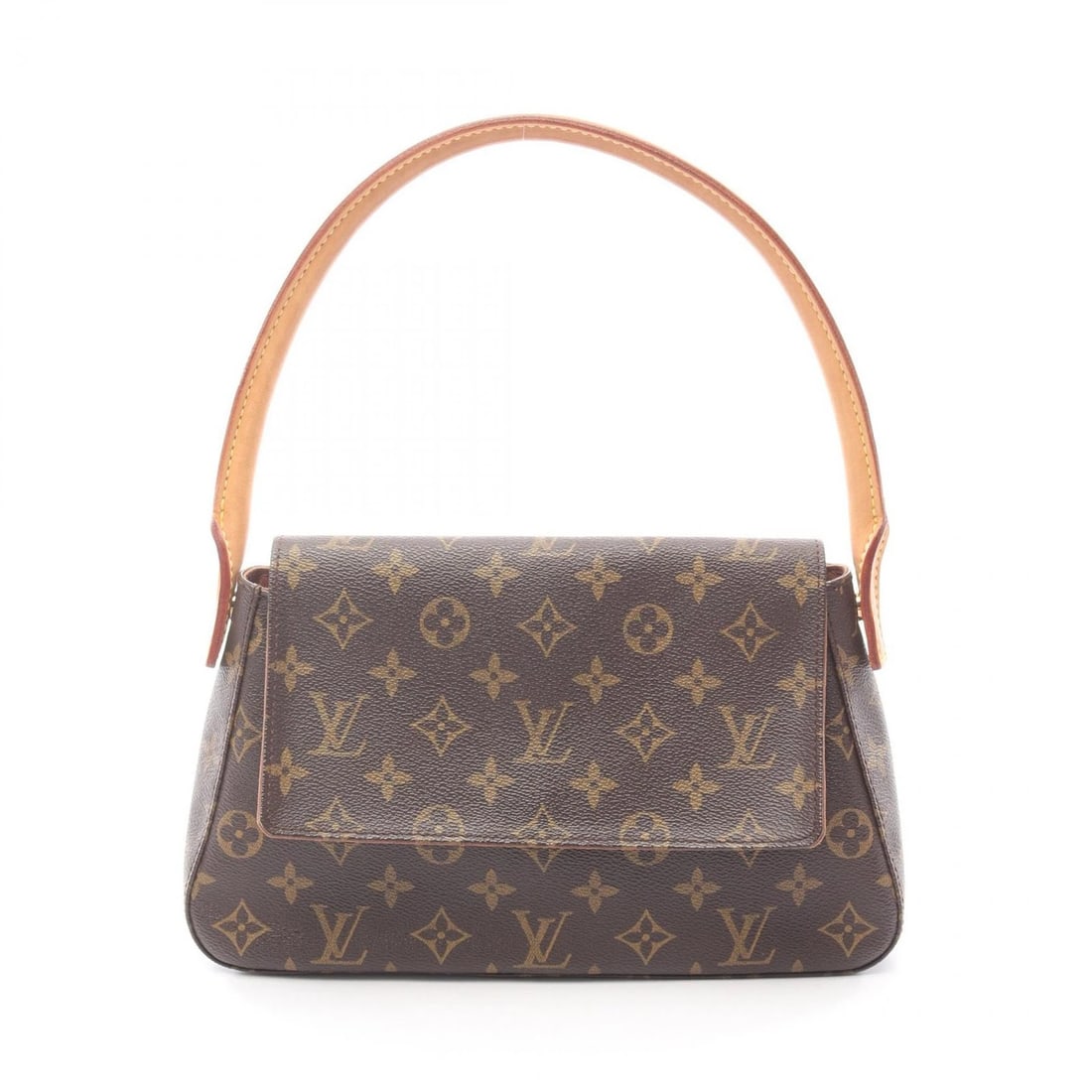 LOUIS VUITTON MINI LOOPING SHOULDER HANDBAG: LOUIS VUITTON Mini looping shoulder Handbag Brand: LOUIS VUITTON Type: Handbag Material: PVC coated canvas Color: Brown Size: (H:6.3" x W:11.0" x D:3.1") Handle?52cm(20.5") Accessories: None <