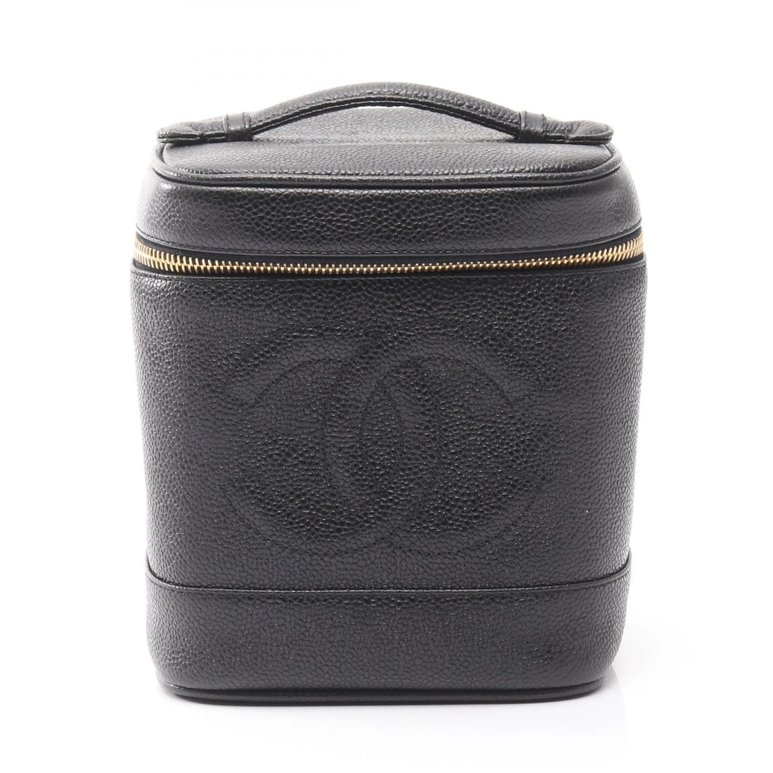 CHANEL COCO MARK VERTICAL VANITY HANDBAG: CHANEL COCO Mark vertical vanity Handbag Brand: CHANEL Type: Handbag Material: leather Color: Black??ish colors Size: (H:6.7" x W:5.9" x D:4.7") Handle?11cm(4.3") Accessories: None