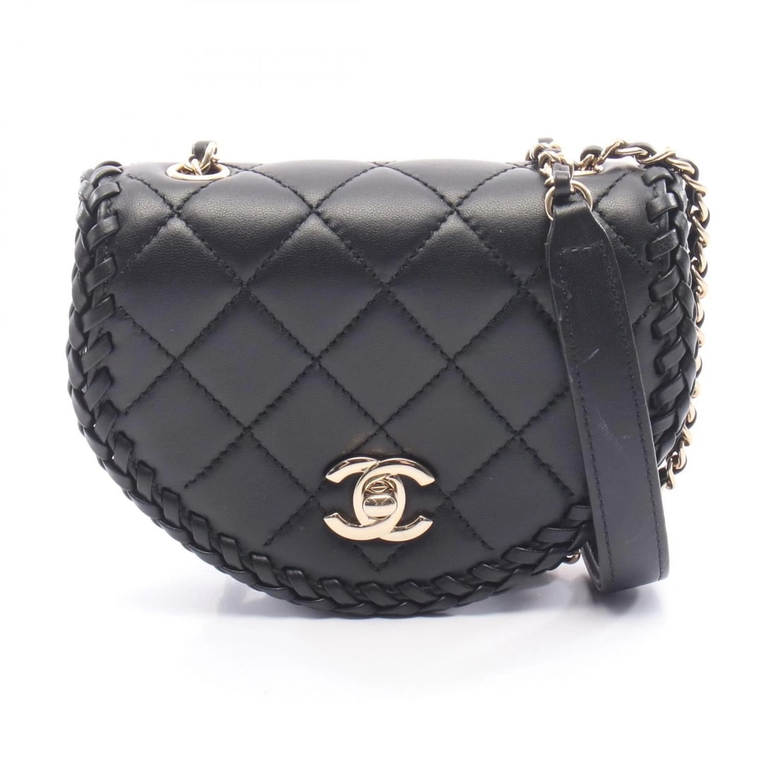 CHANEL MATELASSE MINI CHAIN SHOULDER CROSSBODY BAG: CHANEL Matelasse Mini chain Shoulder Crossbody Bag Brand: CHANEL Type: Shoulder Bag Material: leather Color: Black??ish colors Size: (H:4.9" x W:6.1" x D:1.8") Shoulder?119cm(46.9") 