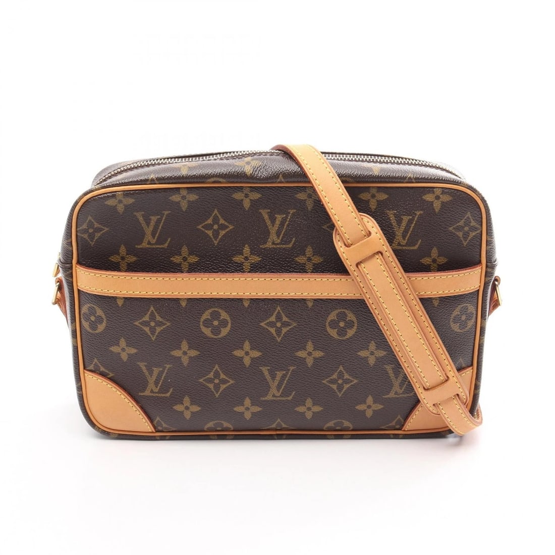 LOUIS VUITTON TROCADERO 27 CROSSBODY SHOULDER BAG: LOUIS VUITTON Trocadero 27 crossbody Shoulder Bag Brand: LOUIS VUITTON Type: Shoulder Bag Material: PVC coated canvas × leather Color: Brown??ish colors Size: (H:6.9" x W:10.2" x D:2.6") Shoulder