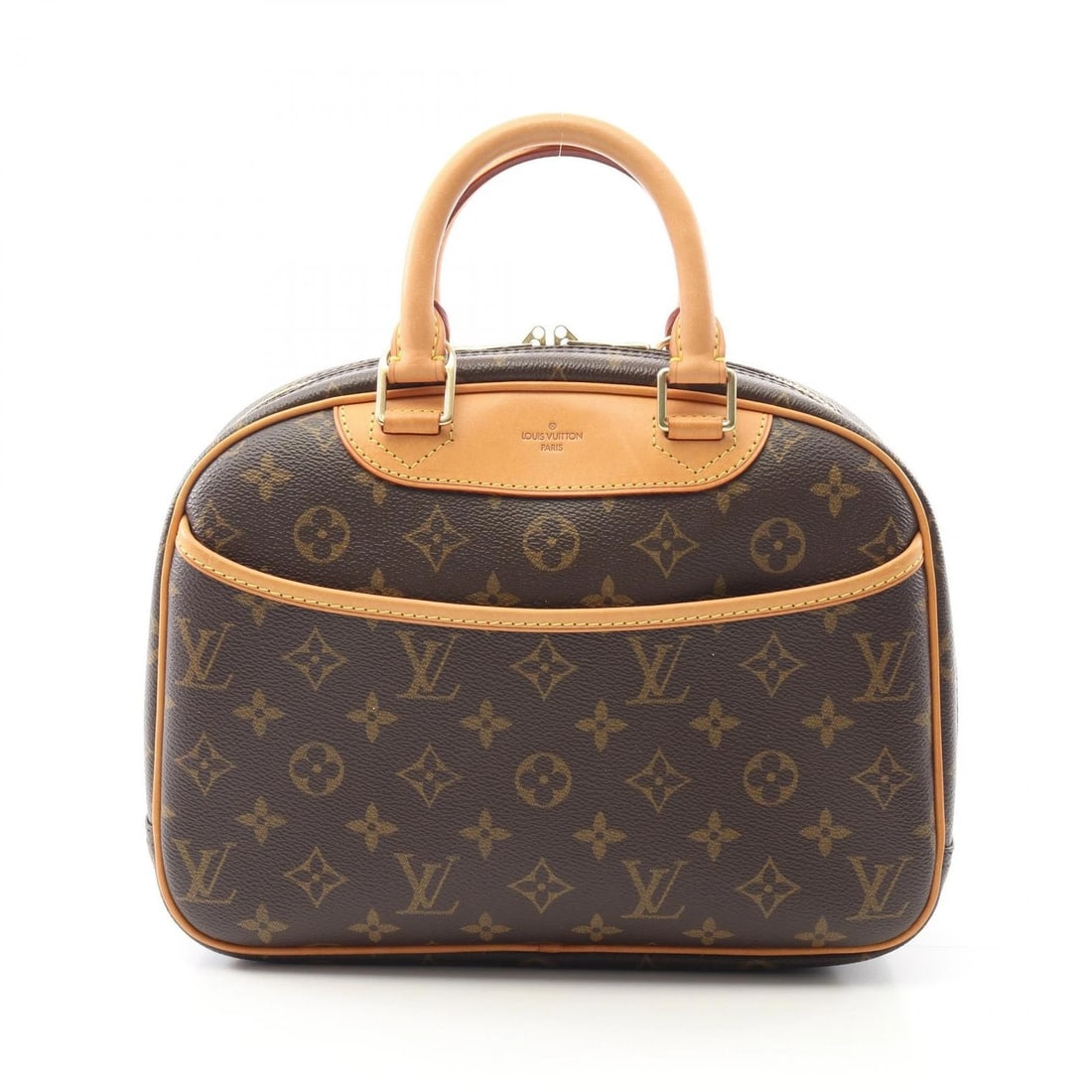 LOUIS VUITTON TROUVILLE HANDBAG: LOUIS VUITTON Trouville Handbag Brand: LOUIS VUITTON Type: Handbag Material: Monogram × PVC coated canvas × leather Color: Brown??ish colors Size: (H:8.3" x W:10.6" x D:4.1") Handle?29cm(11.4")