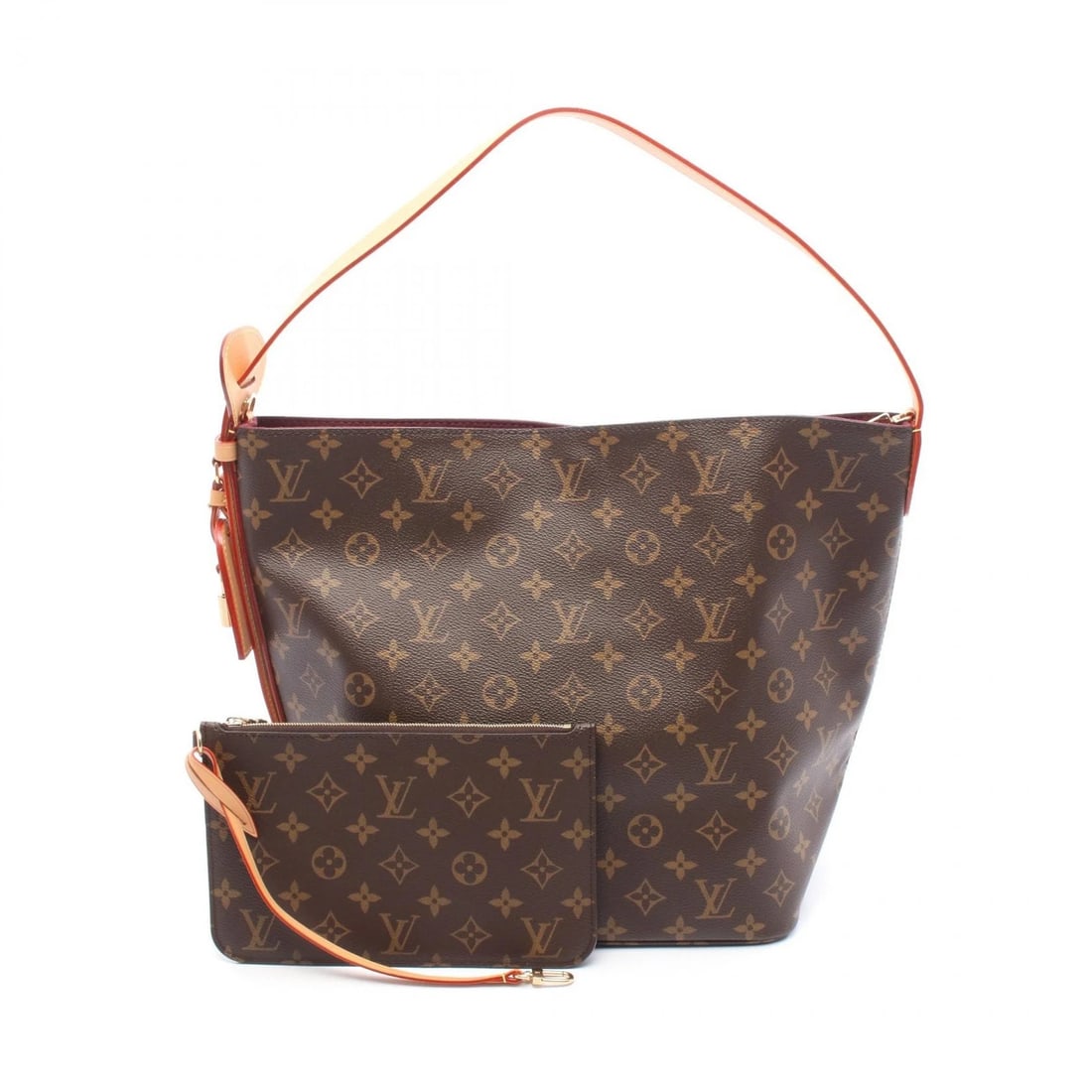 LOUIS VUITTON ALL IN GM SHOULDER BAG: LOUIS VUITTON All in GM Shoulder Bag Brand: LOUIS VUITTON Type: Shoulder Bag Material: Monogram × PVC coated canvas × leather Color: Brown??ish colors Size: (H:11.8" x W:10.2" x D:6.9") Strap dr