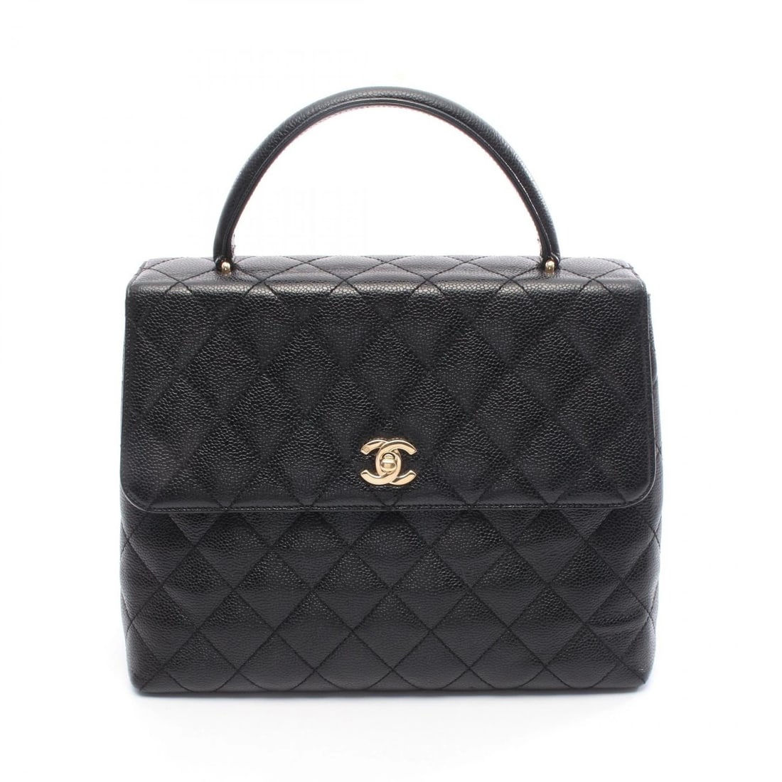 CHANEL MATELASSE HANDBAG GRAINED CALFSKIN LEATHER BLACK HANDBAG: CHANEL Matelasse Handbag Grained Calfskin leather Black Handbag Brand: CHANEL Type: Handbag Material: leather × Calfskin (cowhide) Color: Black??ish colors Size: (H:8.9" x W:11.8" x D:4.7")