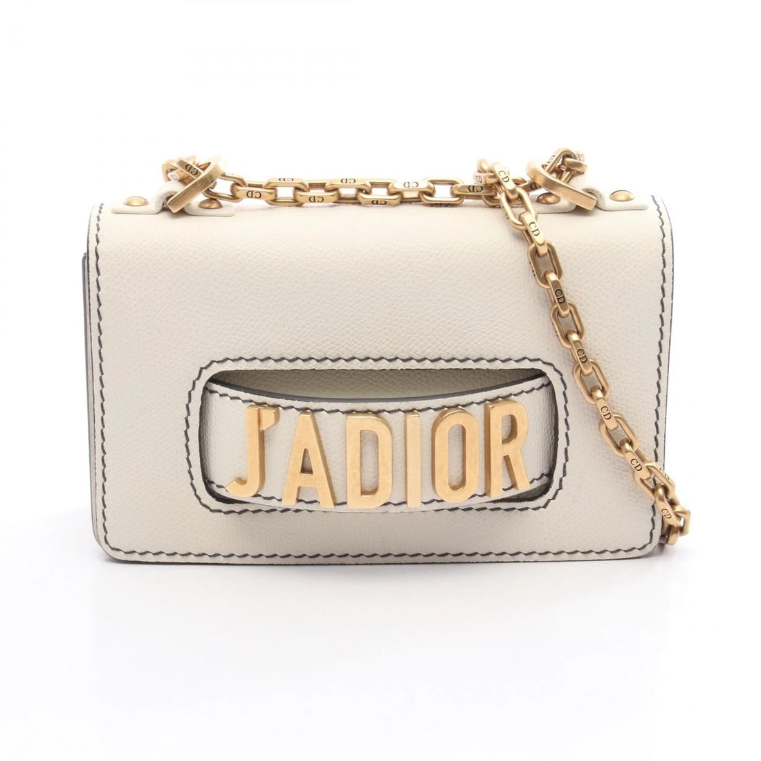 CHRISTIAN DIOR CHAIN SHOULDER BAG: Christian Dior Chain Shoulder Bag Brand: Dior Type: Shoulder Bag Material: leather Color: White??ish colors Size: (H:4.3" x W:7.1" x D:1.4") Strap drop?29cm(11.4") Accessories: None