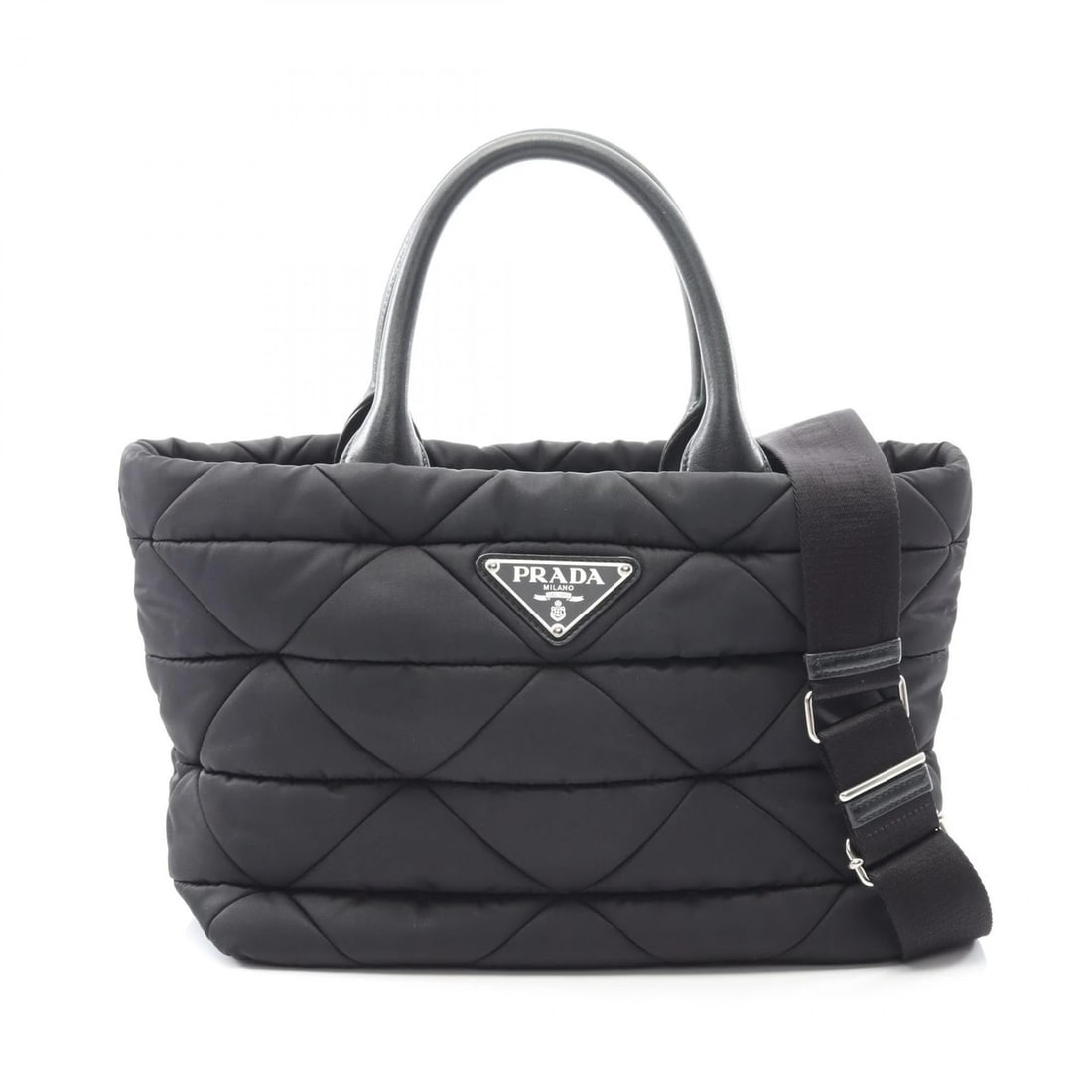 PRADA TESSUTO QUILTIN SHOULDER TOTE HANDBAG (1 of 6)