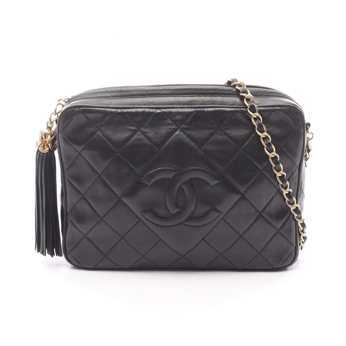 CHANEL COCO MARK DIAMOND STITCH CHAIN SHOULDER CROSSBODY BAG: CHANEL COCO Mark Diamond stitch Chain Shoulder Crossbody Bag Brand: CHANEL Type: Shoulder Bag Material: Lambskin (sheep leather) Color: Black??ish colors Size: (H:6.3" x W:8.7" x D:2.2")