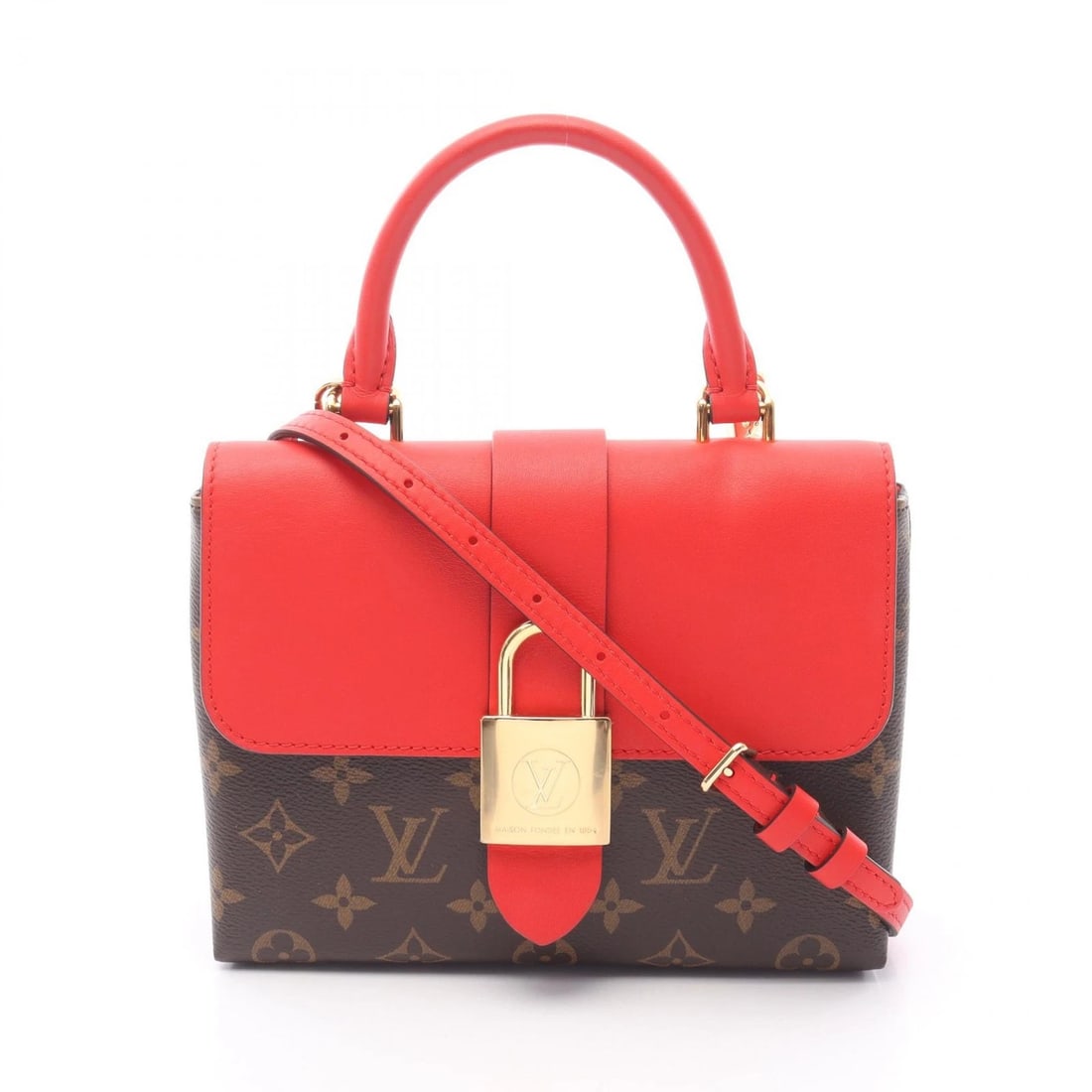 LOUIS VUITTON SHOULDER HANDBAG: LOUIS VUITTON Shoulder Handbag Brand: LOUIS VUITTON Type: Handbag Material: Monogram × PVC coated canvas × leather Color: Red / Brown??ish colors × Red??ish colors Size: (H:6.3" x W:8.1" x D:3.
