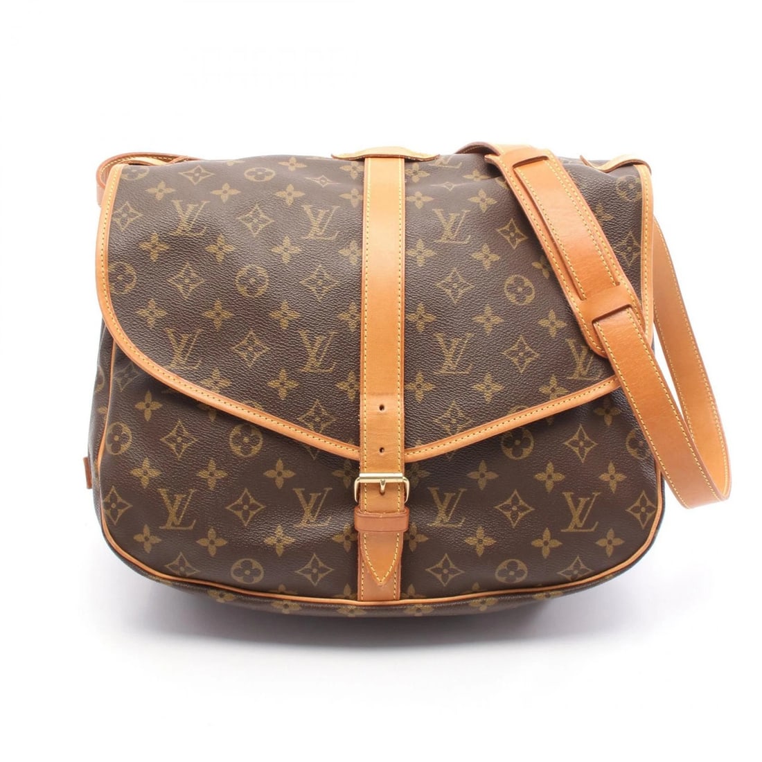 LOUIS VUITTON SAUMUR 35 SHOULDER CROSSBODY BAG: LOUIS VUITTON Saumur 35 Shoulder Crossbody Bag Brand: LOUIS VUITTON Type: Shoulder Bag Material: Monogram × PVC coated canvas × leather Color: Brown??ish colors Size: (H:11.0" x W:13.0" x D:4.3"