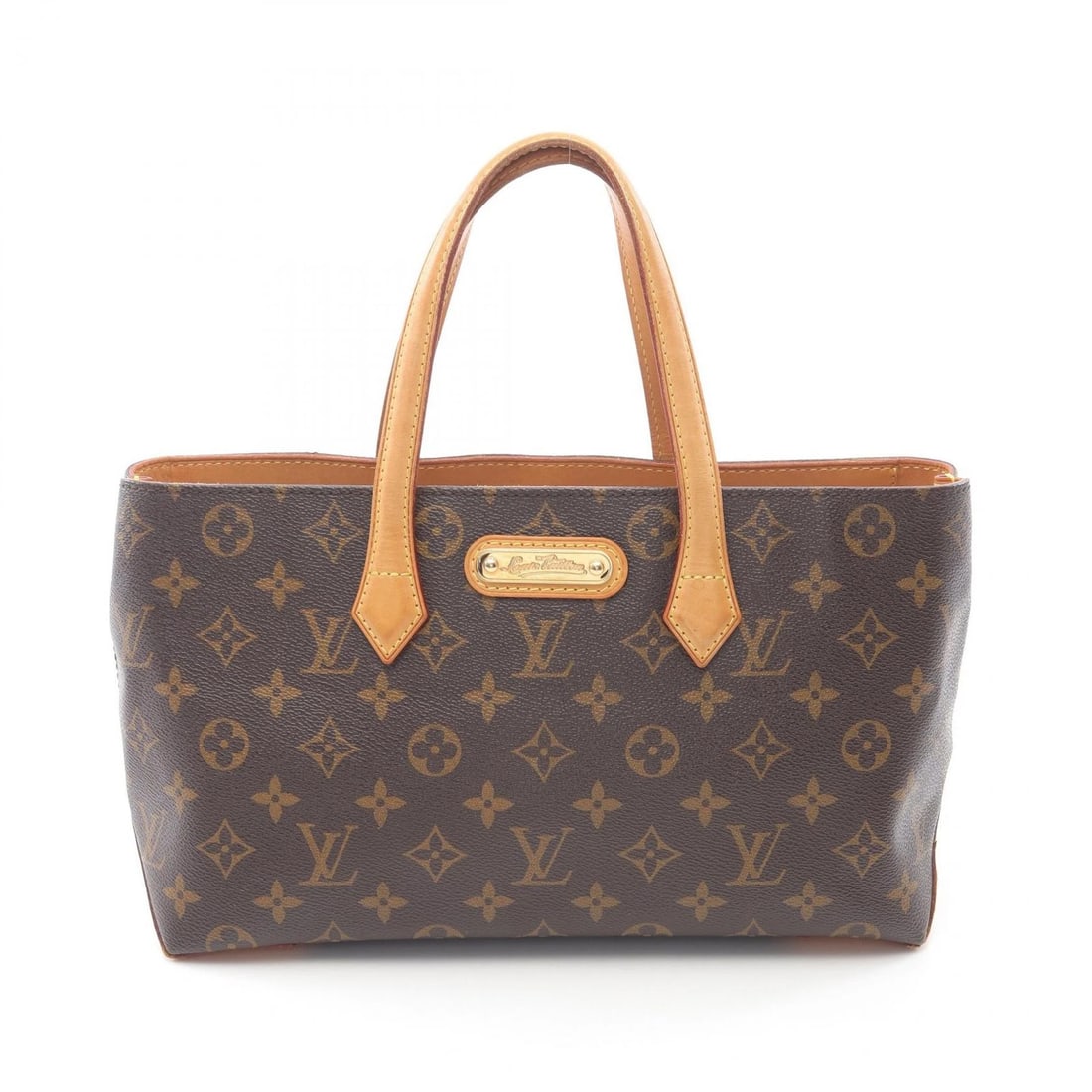 LOUIS VUITTON WILSHER PM TOTE HANDBAG: LOUIS VUITTON Wilsher PM Tote Handbag Brand: LOUIS VUITTON Type: Handbag Material: Monogram × PVC coated canvas × leather Color: Brown??ish colors Size: (H:7.1" x W:11.8" x D:3.9") Handle?35cm(1