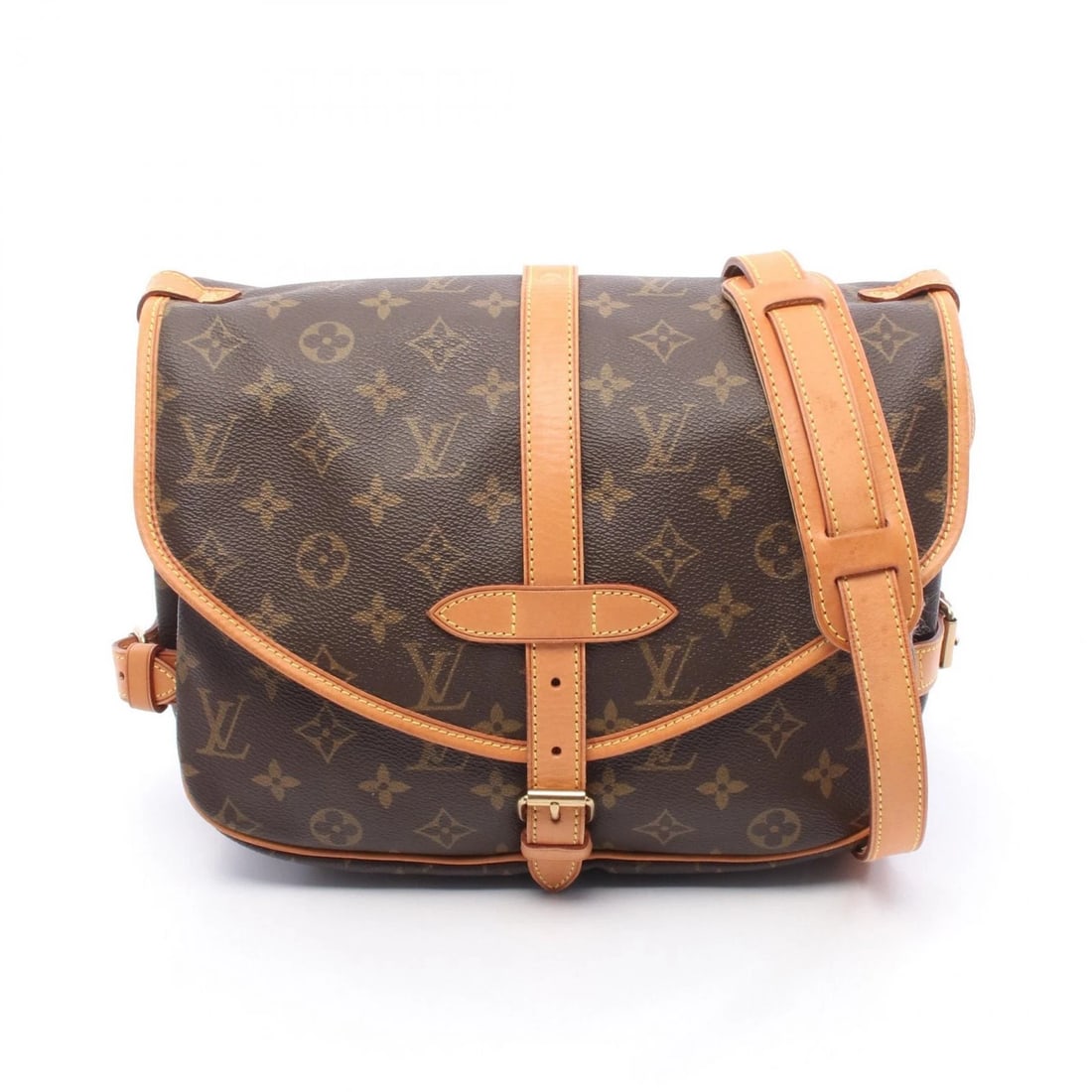 LOUIS VUITTON SAUMUR 30 SHOULDER BAG SHOULDER BAG: LOUIS VUITTON Saumur 30 Shoulder Bag Shoulder Bag Brand: LOUIS VUITTON Type: Shoulder Bag Material: Monogram × PVC coated canvas × leather Color: Brown??ish colors Size: (H:8.7" x W:11.0") Shoul