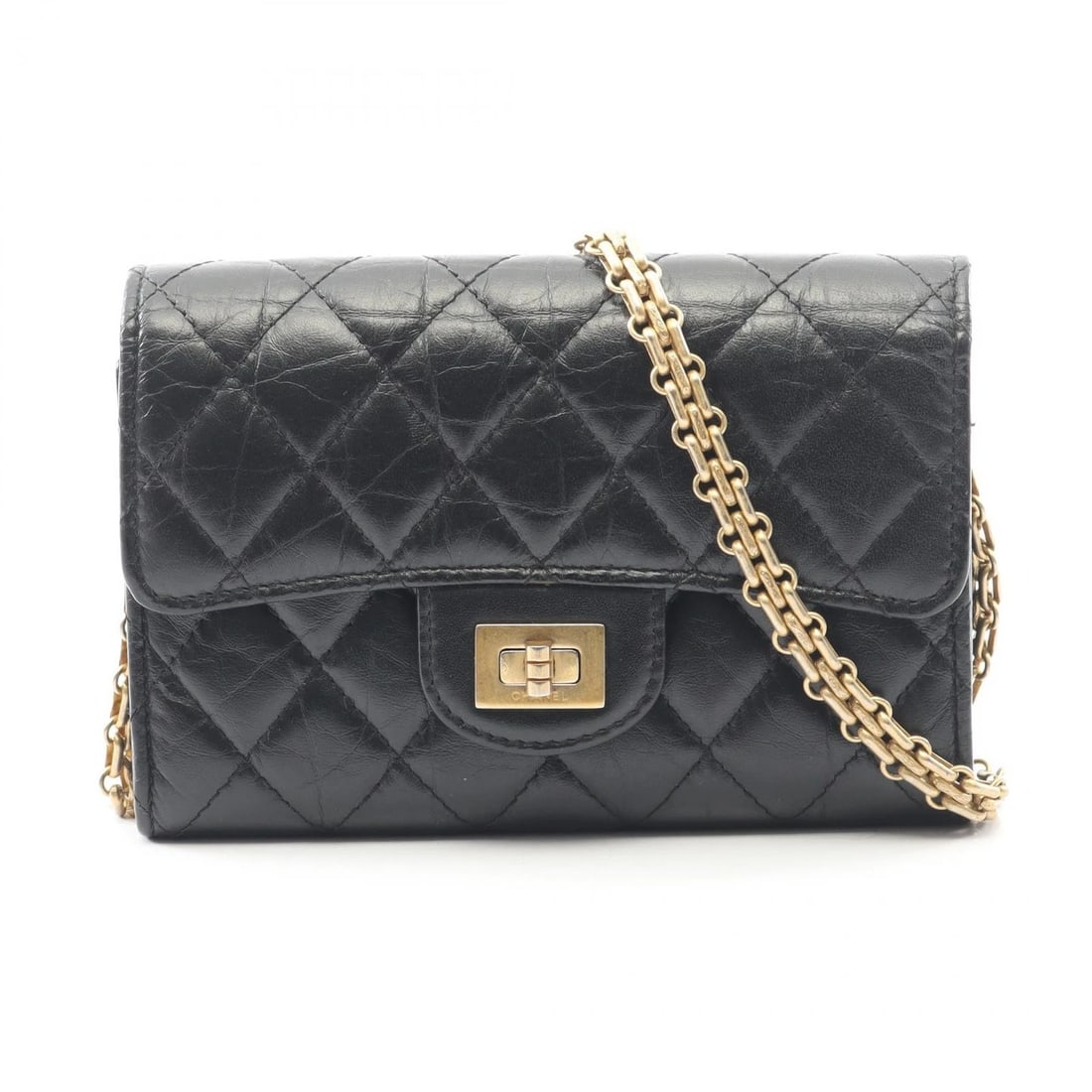 CHANEL 2.55 MATELASSE MINI CHAIN CROSSBODY SHOULDER BAG: CHANEL 2.55 Matelasse Mini chain crossbody Shoulder Bag Brand: CHANEL Type: Shoulder Bag Material: Calfskin (cowhide) Color: Black??ish colors Size: (H:3.9" x W:5.9" x D:0.8") Shoulder?120cm(47.2"