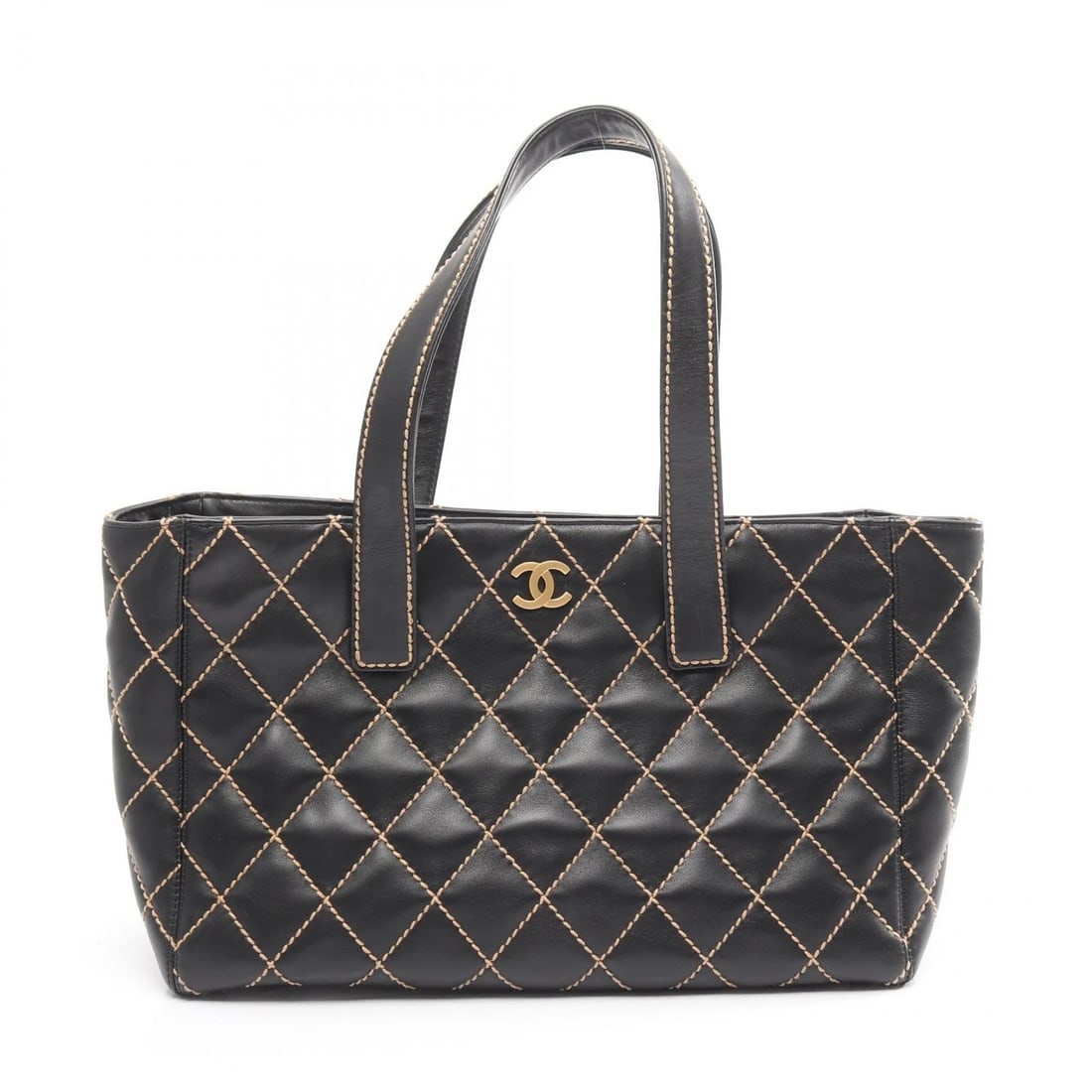 CHANEL WILD STITCH TOTE SHOULEDER BAG LEATHER TOTE BAG (1 of 6)