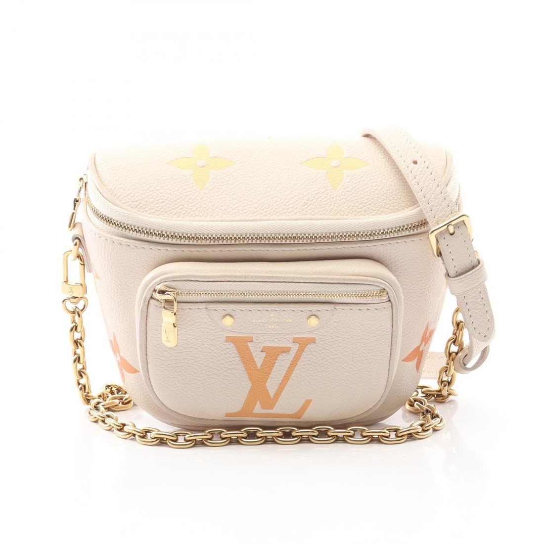 LOUIS VUITTON MINI BUM SHOULDER BAG MONOGRAM SHOULDER BAG: LOUIS VUITTON Mini Bum Shoulder Bag Monogram Shoulder Bag Brand: LOUIS VUITTON Type: Shoulder Bag Material: Monogram empreinte × leather Color: Orange / Beige??ish colors × Orange??ish colors ×