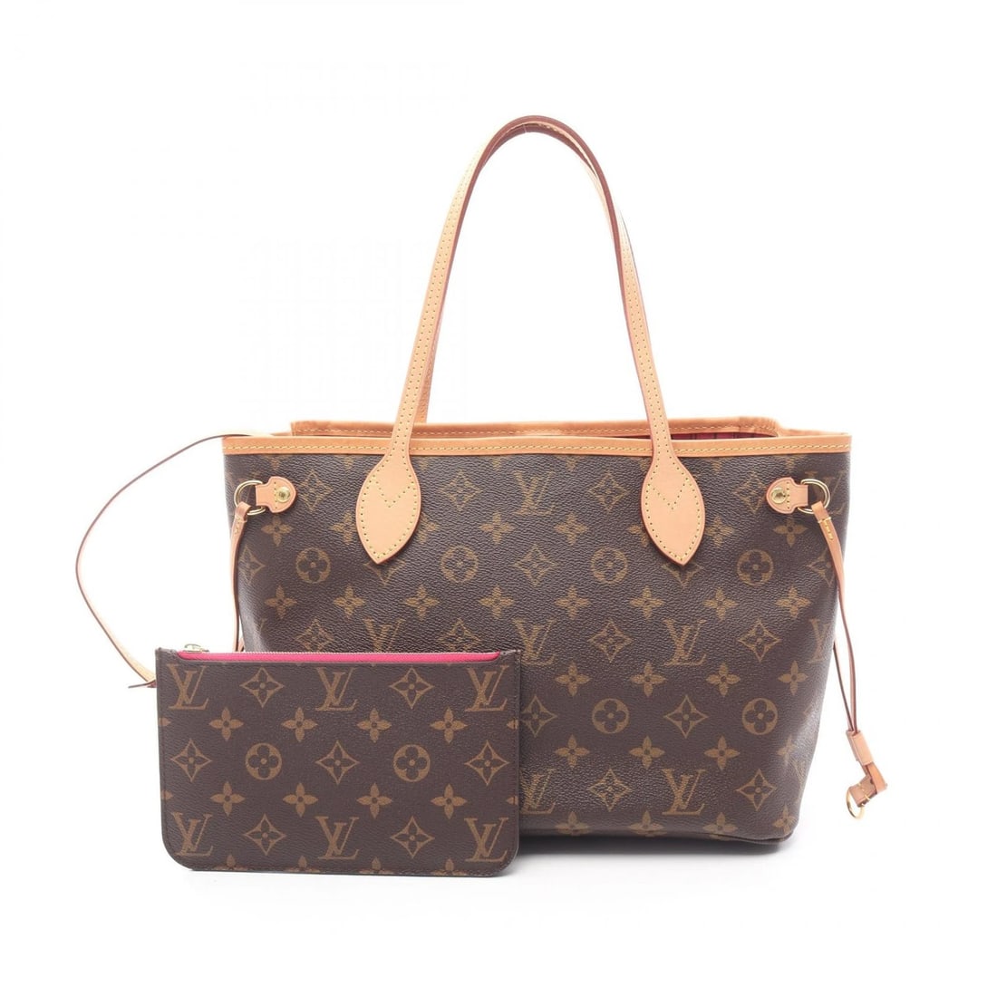 LOUIS VUITTON NEVERFULL PM TOTE SHOULDER BAG TOTE BAG: LOUIS VUITTON Neverfull PM Tote shoulder Bag Tote Bag Brand: LOUIS VUITTON Type: Tote Bag Material: Monogram × PVC coated canvas × leather Color: Pivoine / Brown??ish colors Size: (H:8.3" x