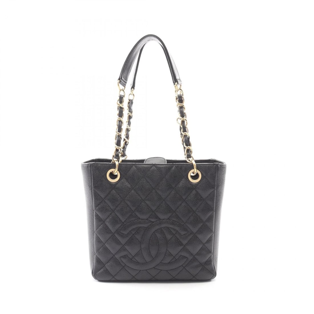 CHANEL MATELASSE PST CHAIN TOTE SHOULDER BAG TOTE BAG: CHANEL Matelasse PST Chain Tote Shoulder Bag Tote Bag Brand: CHANEL Type: Tote Bag Material: leather × Grained calfskin Color: Black??ish colors Size: (H:9.1" x W:9.4" x D:3.1") Strap