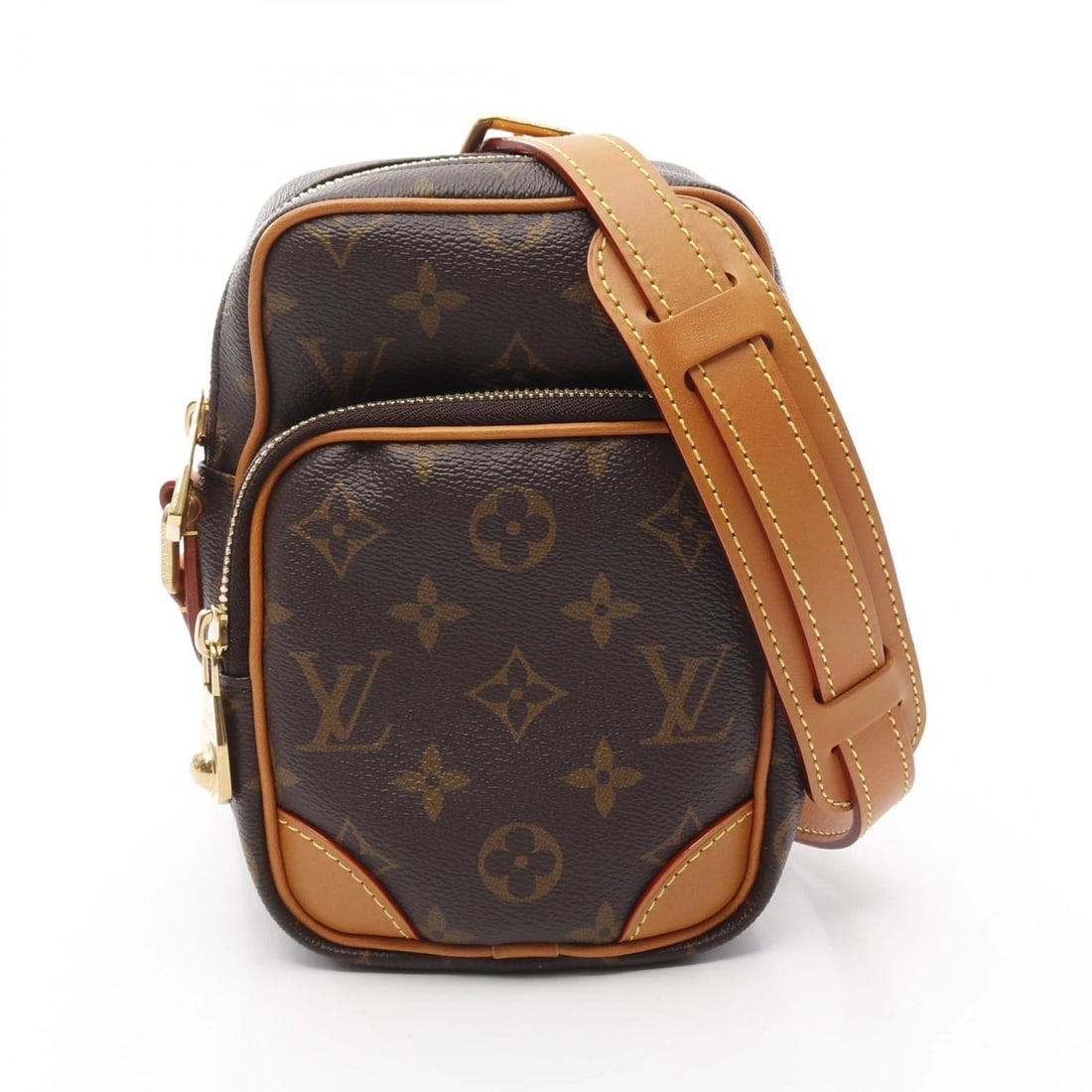 LOUIS VUITTON AMAZON CROSSBODY SHOULDER BAG SHOULDER BAG: LOUIS VUITTON Amazon crossbody Shoulder Bag Shoulder Bag Brand: LOUIS VUITTON Type: Shoulder Bag Material: Monogram × PVC coated canvas × leather Color: Brown??ish colors Size: (H:7.5" x
