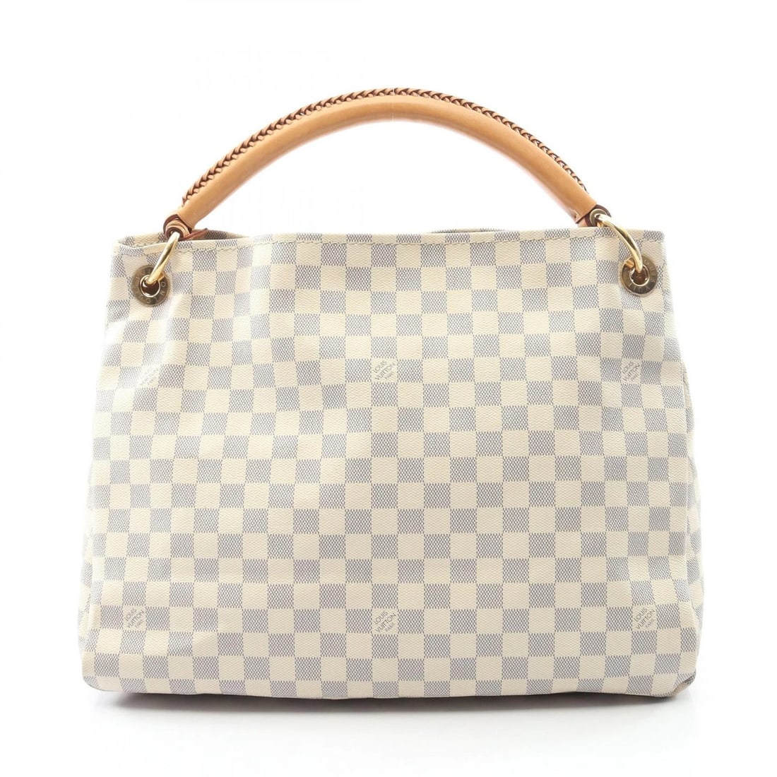 LOUIS VUITTON ARTSY MM SHOULDER BAG: LOUIS VUITTON Artsy MM Shoulder Bag Brand: LOUIS VUITTON Type: Shoulder Bag Material: Damier Azur × PVC coated canvas × leather Color: White??ish colors Size: (H:13.0" x W:16.1" x D:7.1")