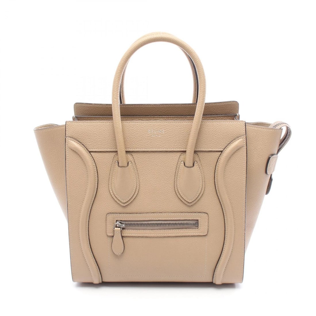 CELINE LUGGAGE MICRO SHOPPER TOTE BAG LEATHER BEIGE TOTE BAG (1 of 3)