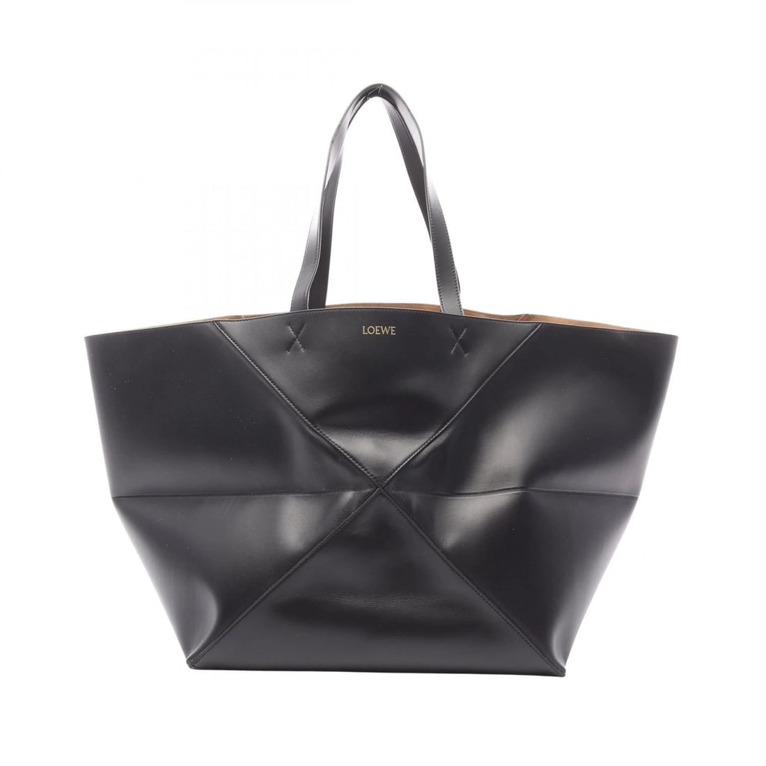 LOEWE PUZZLE FOLD SHOULDER TOTE HAND BAG TOTE BAG: LOEWE Puzzle fold Shoulder Tote Hand Bag Tote Bag Brand: LOEWE Type: Tote Bag Material: leather Color: Black??ish colors Size: (H:14.6" x W:14.6" x D:14.2") Strap drop?25cm(9.8")