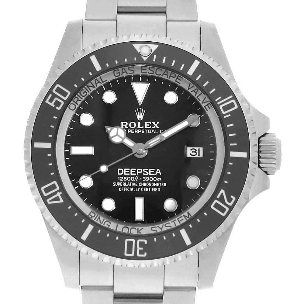 ROLEX DEEP SEA BLACK SECOND HAND WRIST WATCH (1 of 5)